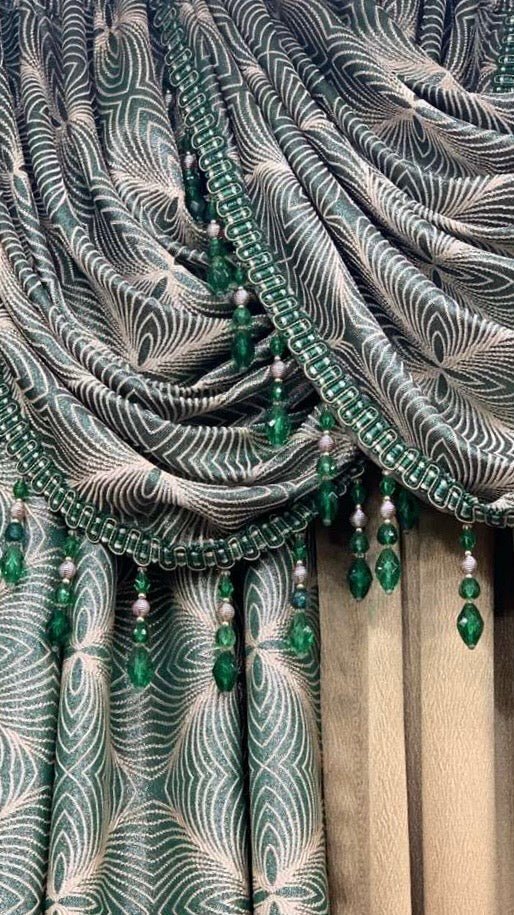 Margo 6 Piece Luxury Curtain Set With Regency Center Panel – gold color - Stylish Curtains