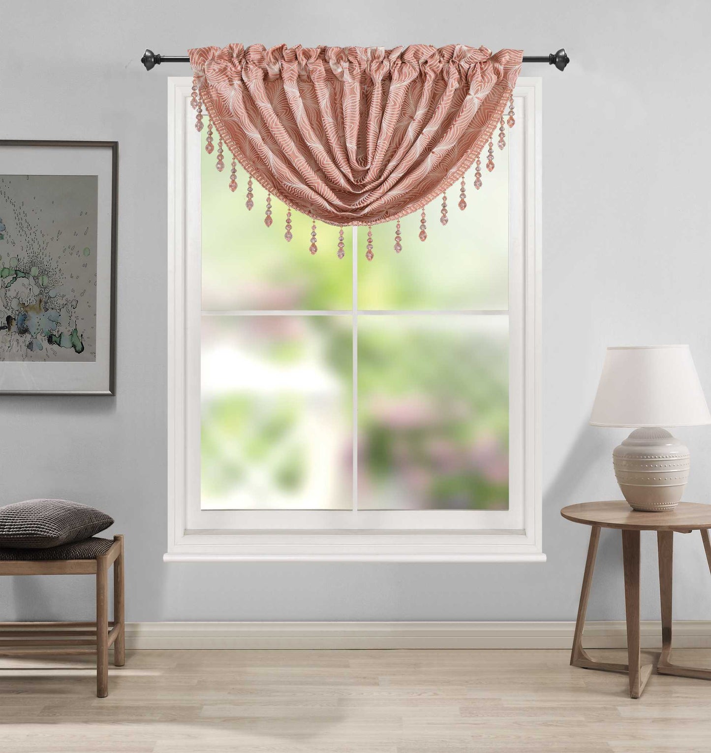 Margo Jacquard Waterfall Valance - Stylish Curtains