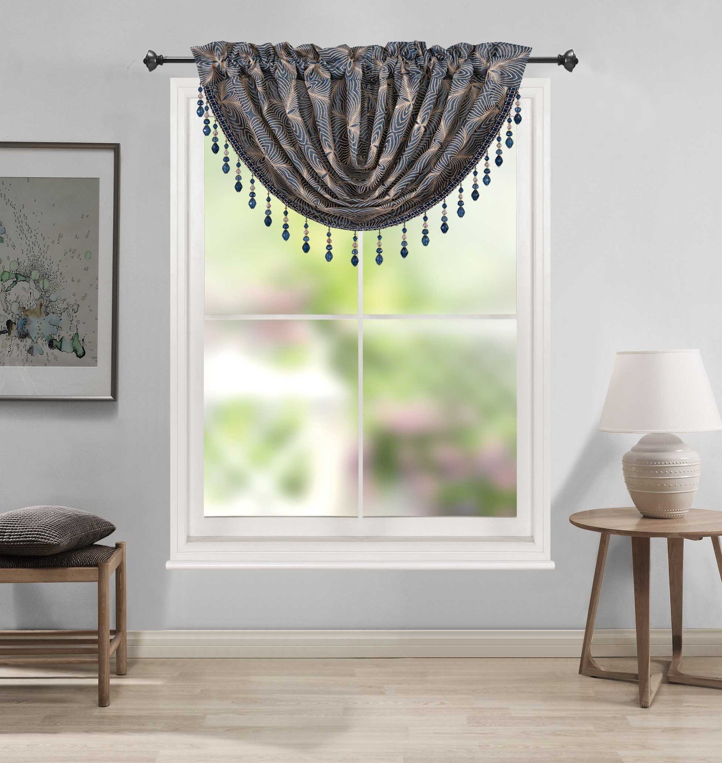 Margo Jacquard Waterfall Valance - Stylish Curtains