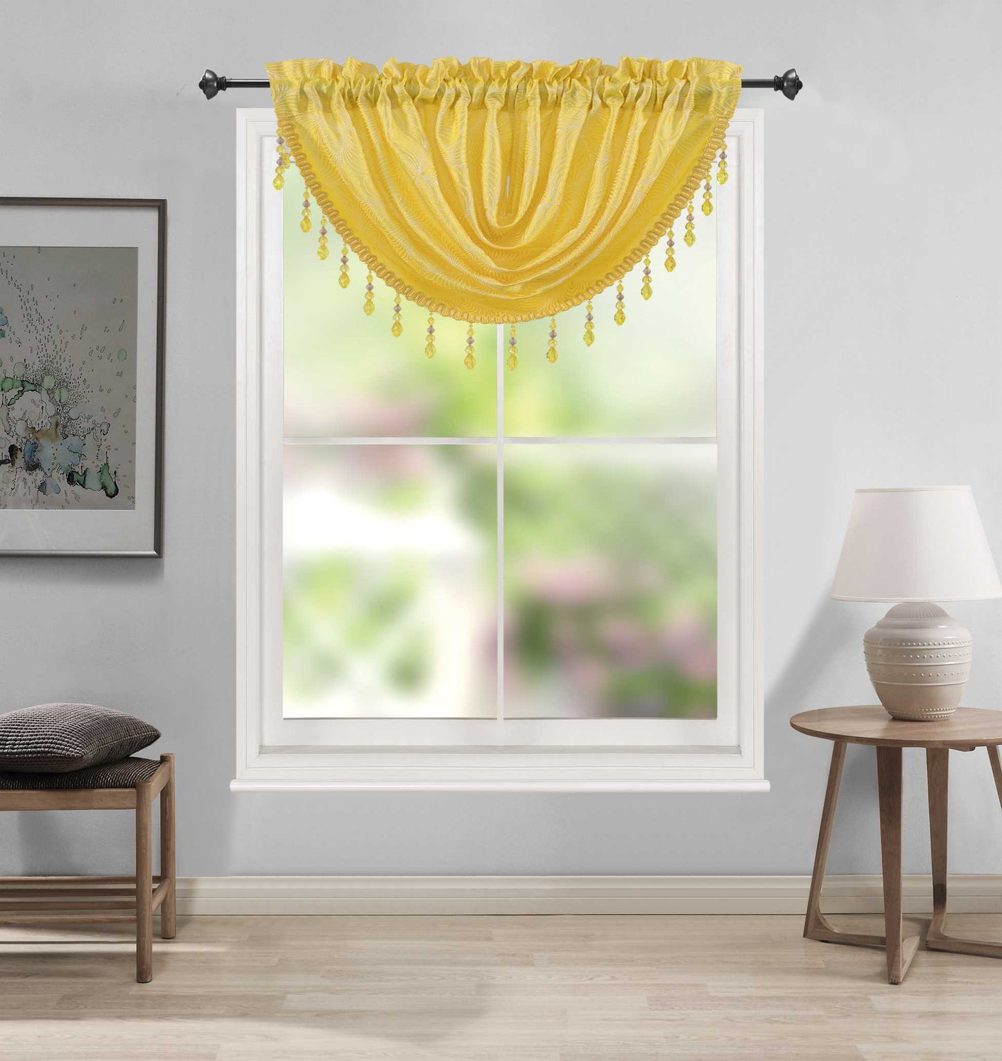 Margo Jacquard Waterfall Valance - Stylish Curtains