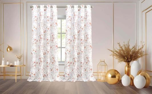 Rhea Floral Grommet Window Curtain - Stylish Curtains