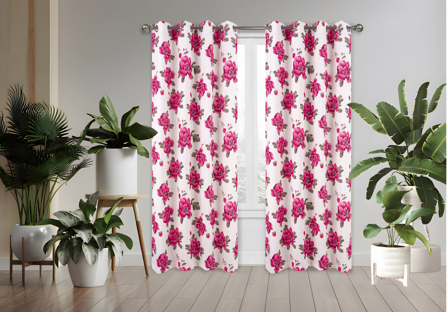 Tamara Floral Blackout Curtain Panel | Noise Reducing & Energy Saving - Stylish Curtains