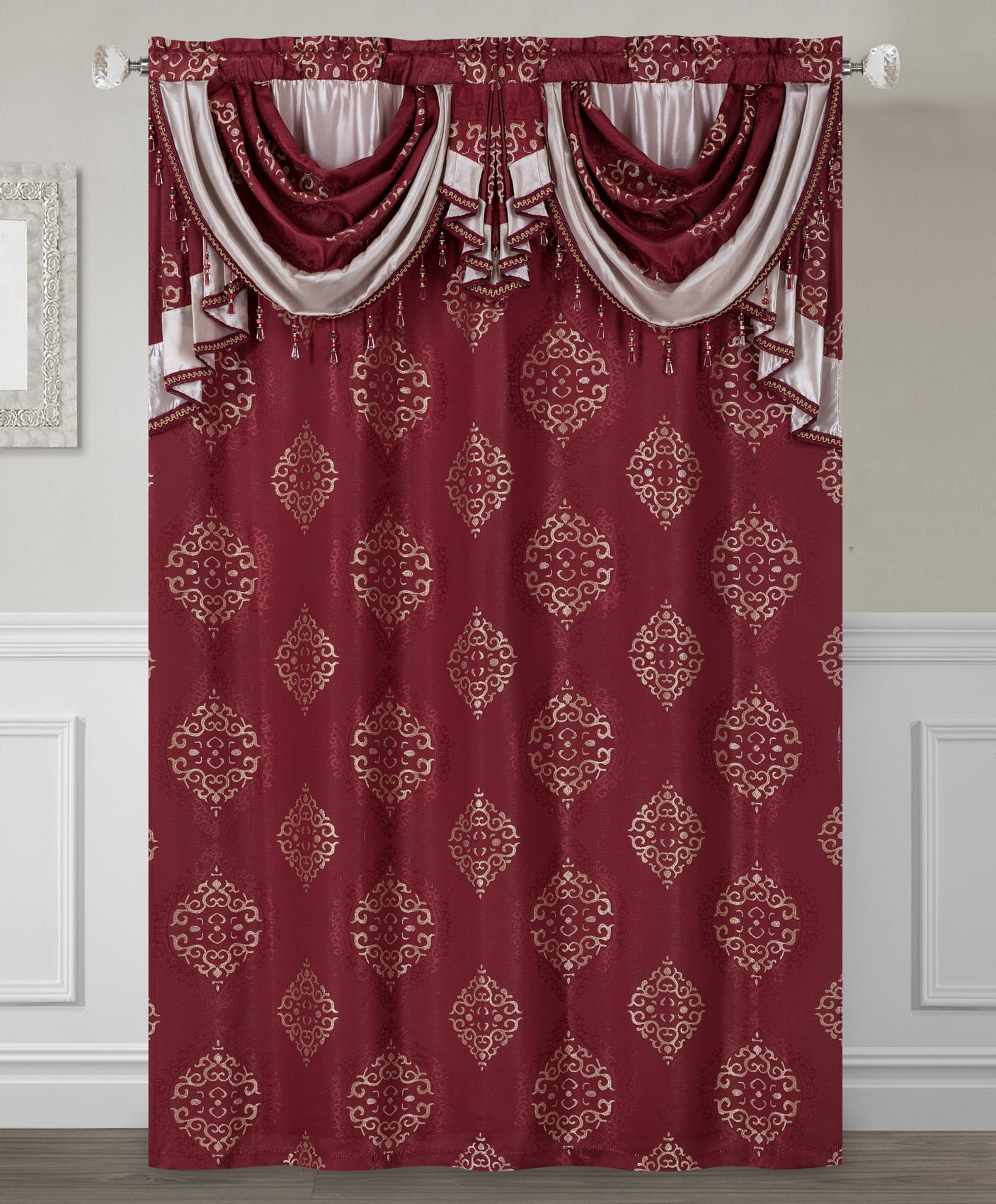 Curtains with attached valance deals
