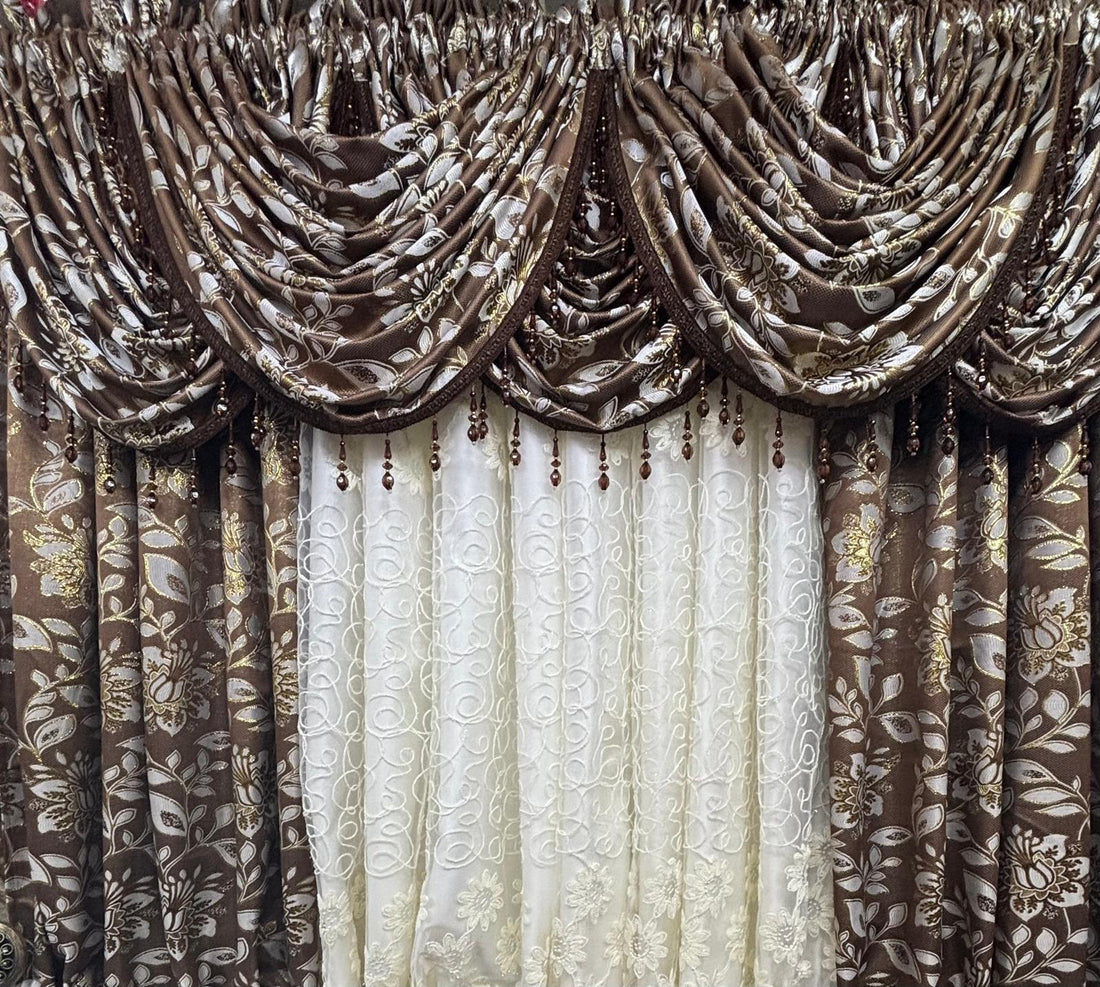 11 pc curtain set luxury home window treatment design