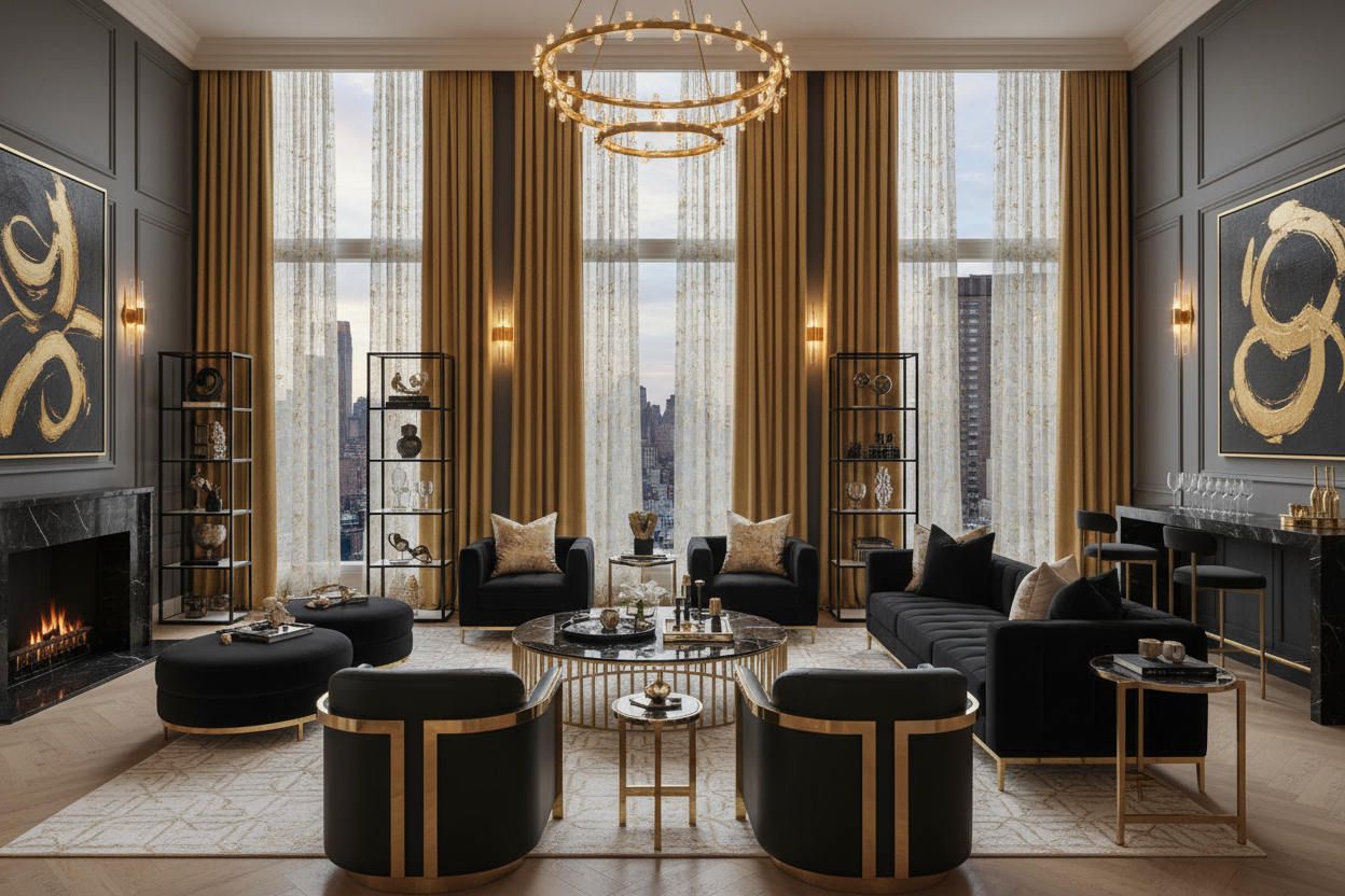 Gold Curtains for Living Room & Bedroom | Luxury, Velvet, Sheer & Blackout Styles
