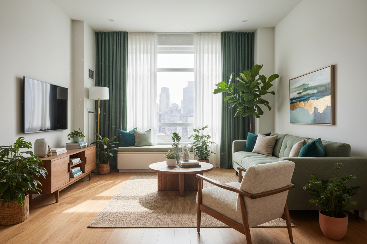 Green Curtains for Living Room & Bedroom | Modern, Sage & Blackout Styles