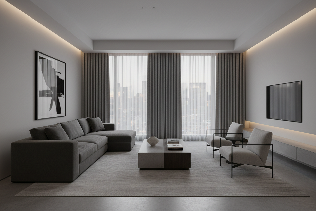 Grey Curtains for Living Room & Bedroom | Modern, Blackout & Luxury Styles