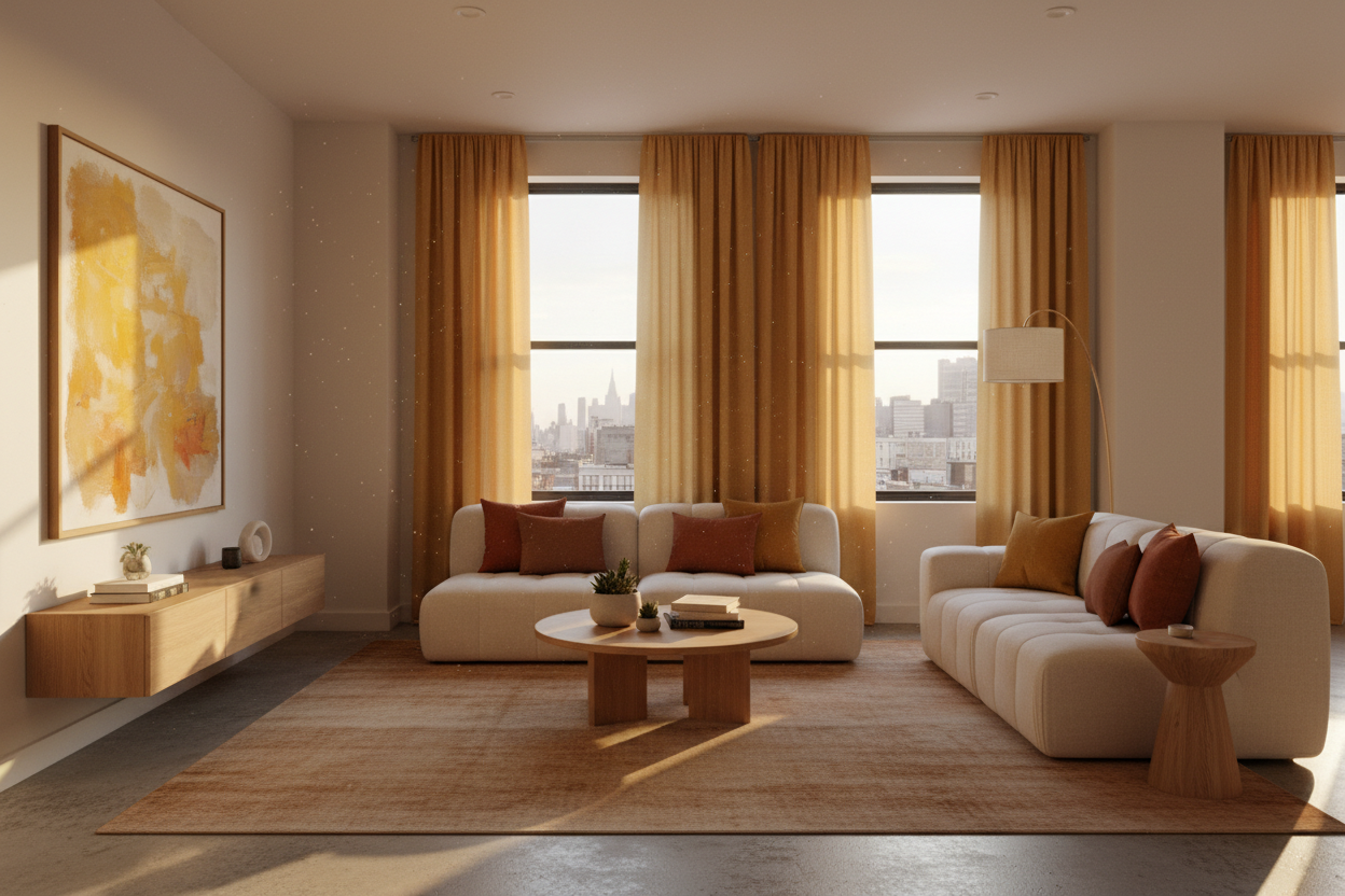 Yellow Curtains for Living Room & Bedroom | Bright, Modern & Blackout Styles