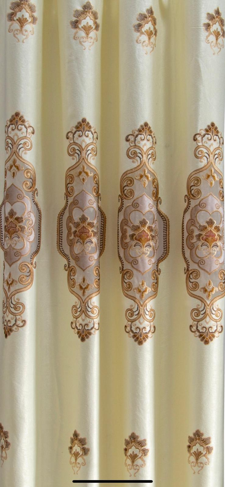 Jennifer Grommet Velvet Embroidered Curtain Panel – Luxurious & Elegant - Stylish Curtains