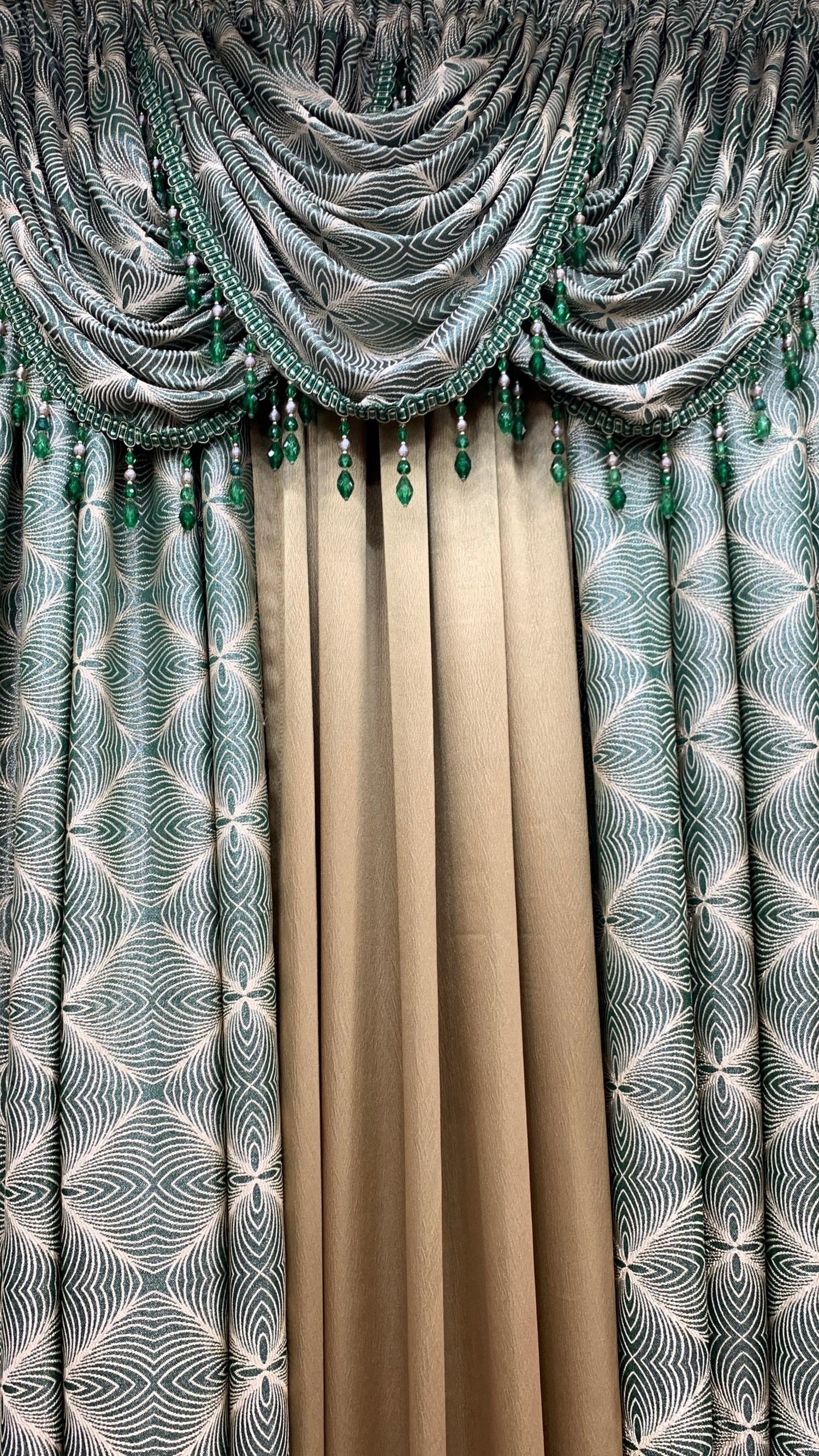 Margo 6 Piece Luxury Curtain Set With Regency Center Panel – gold color - Stylish Curtains