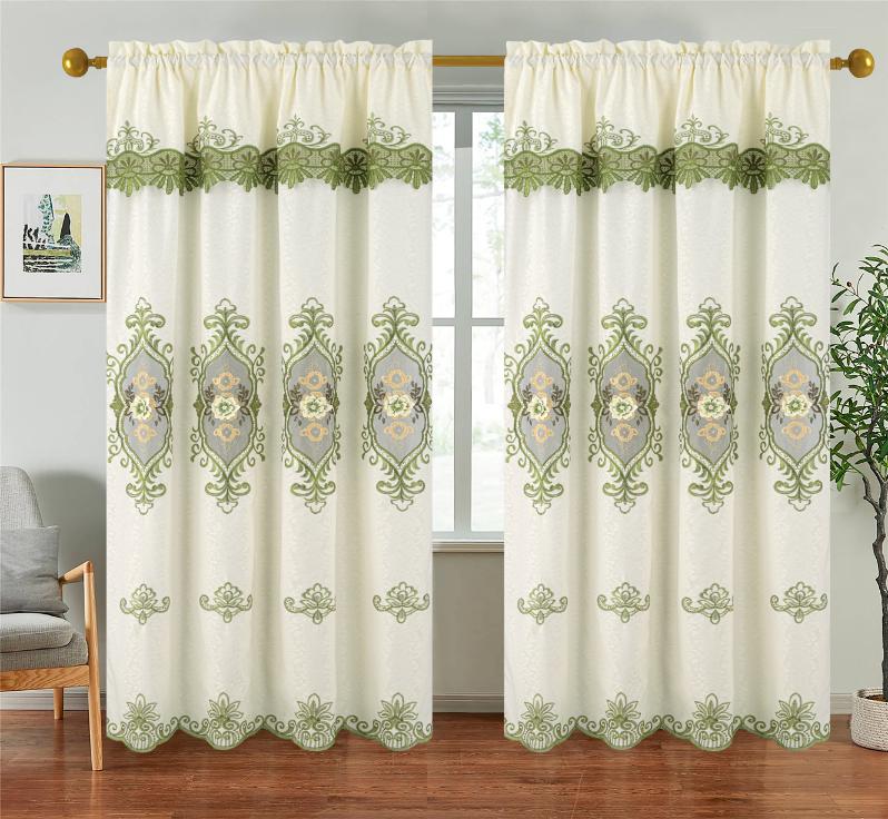Veronica Macrame Jacquard Curtain with Valance - Stylish Curtains