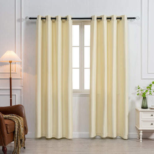 Payton Solid Color Blackout Grommet Curtain Panel | Light Blocking, Energy Efficient & Noise Reducing - Stylish Curtains