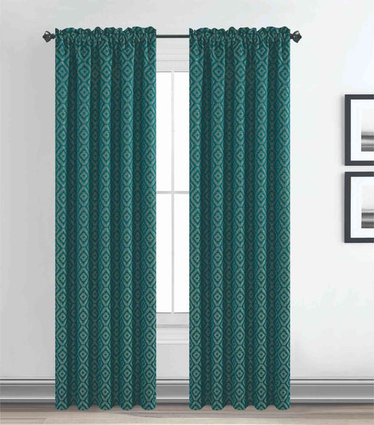 Maxine Jacquard Rod Pocket Curtain Panel – 1 Piece (54 x 84 in) - Stylish Curtains