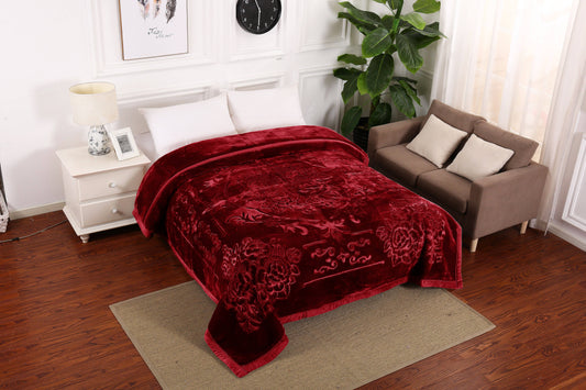 6KG 2 Ply Solid King 2025 Luxury Blanket – Ultra Soft, Heavy & Warm - Stylish Curtains