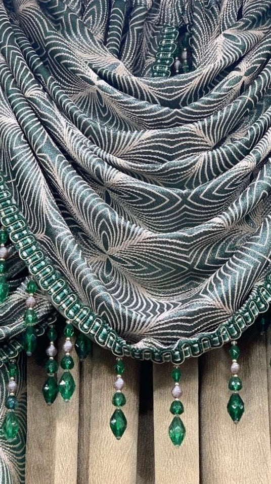 Margo 6 Piece Luxury Curtain Set With Regency Center Panel – gold color - Stylish Curtains