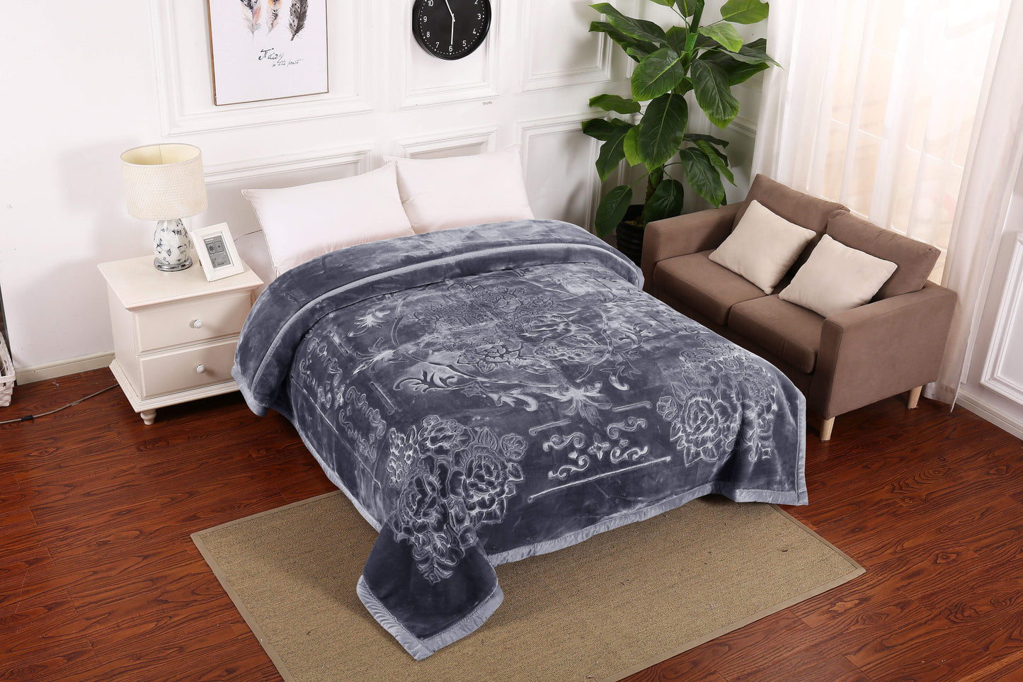 6KG 2 Ply Solid King 2025 Luxury Blanket – Ultra Soft, Heavy & Warm - Stylish Curtains