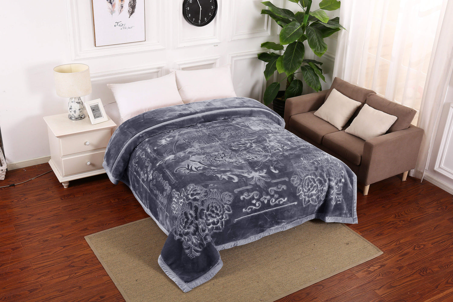 6KG 2 Ply Solid King 2025 Luxury Blanket – Ultra Soft, Heavy & Warm - Stylish Curtains
