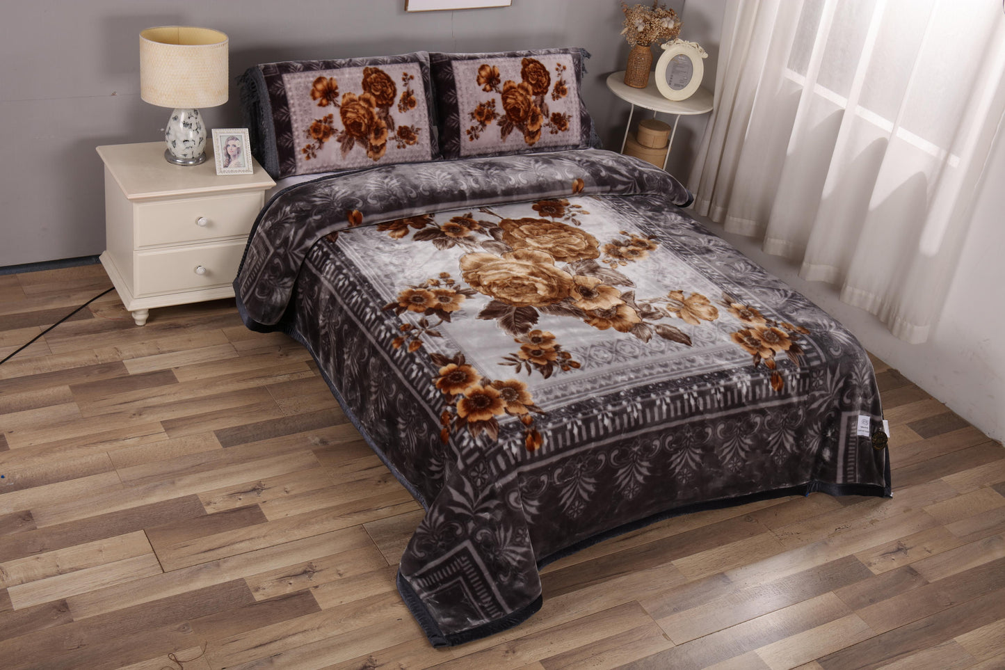 King Size 3-Piece Ultra-Soft Heavyweight Blanket Set – Premium Winter Collection - Stylish Curtains