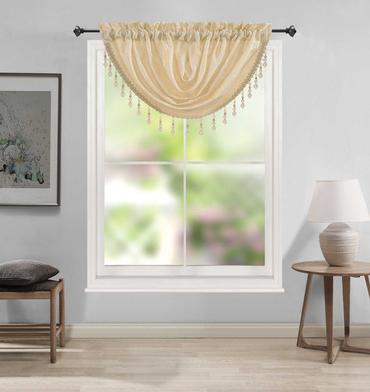 Margo Jacquard Waterfall Valance - Stylish Curtains