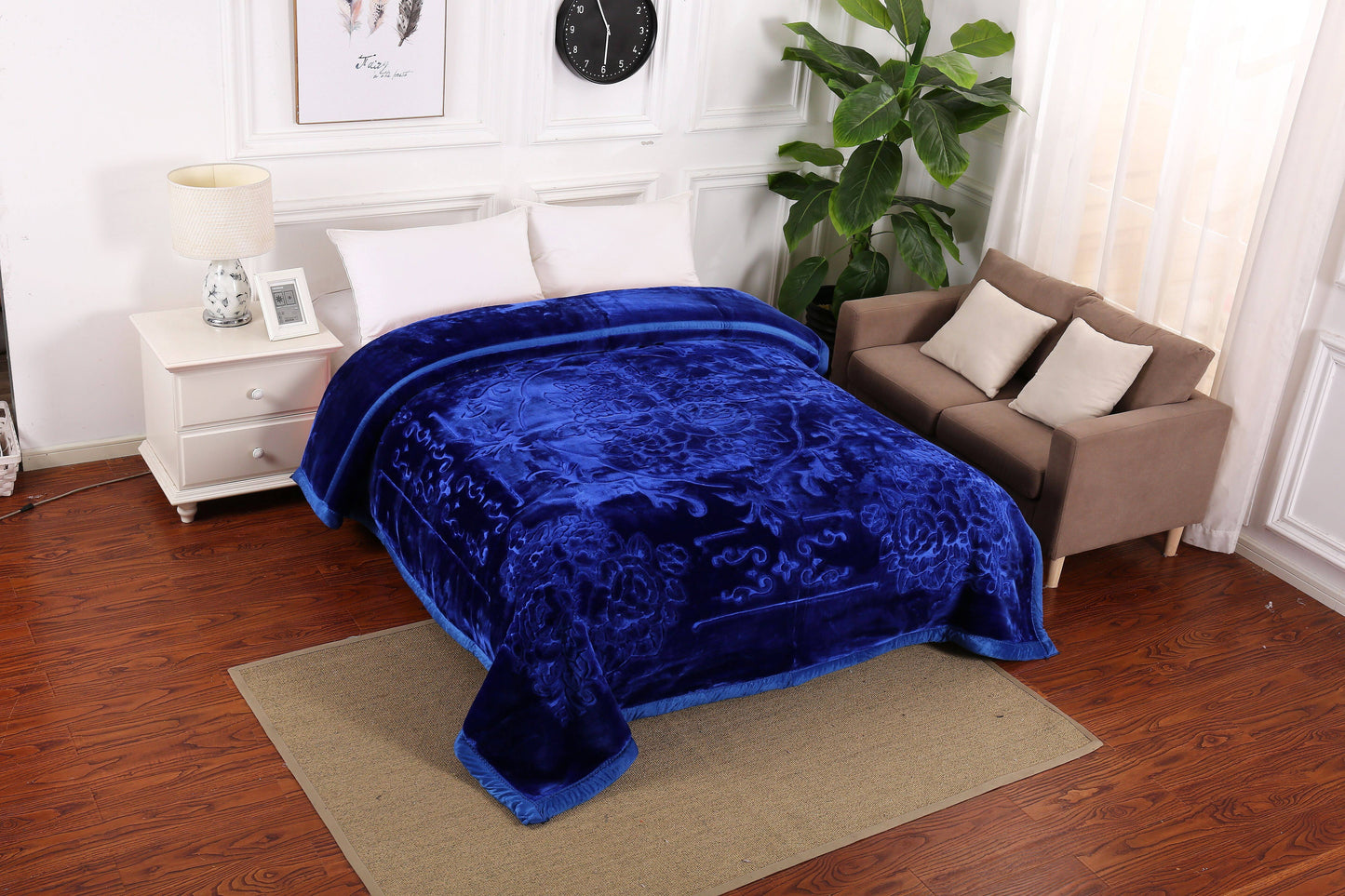 6KG 2 Ply Solid King 2025 Luxury Blanket – Ultra Soft, Heavy & Warm - Stylish Curtains