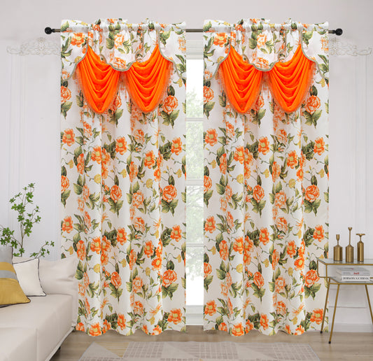 Jamie Rod Pocket Blackout Curtains with Attached Valance - Stylish Curtains
