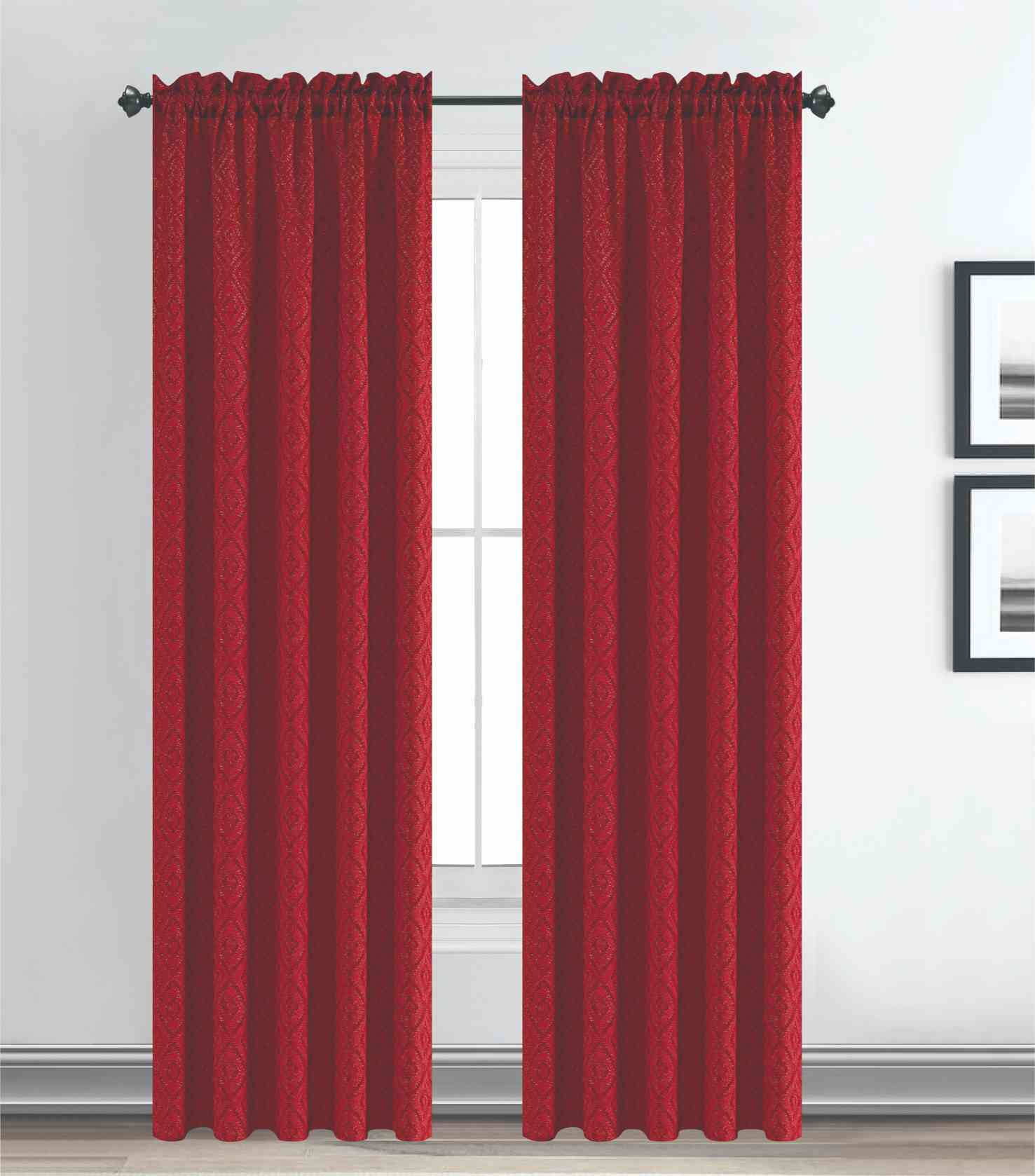 Maxine Jacquard Rod Pocket Curtain Panel – 1 Piece (54 x 84 in) - Stylish Curtains