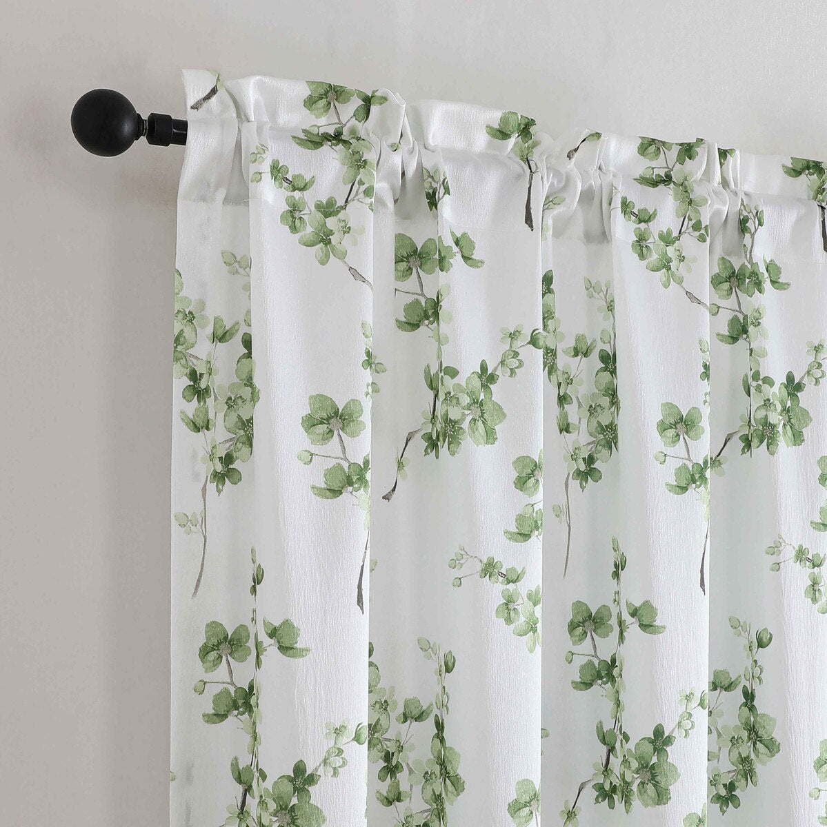 Regency Blossom Printed Rod Pocket Curtain Panel 50 x 84 Inch - Stylish Curtains