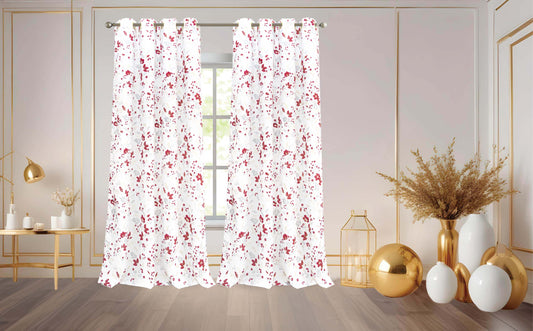 Rhea Floral Grommet Window Curtain - Stylish Curtains