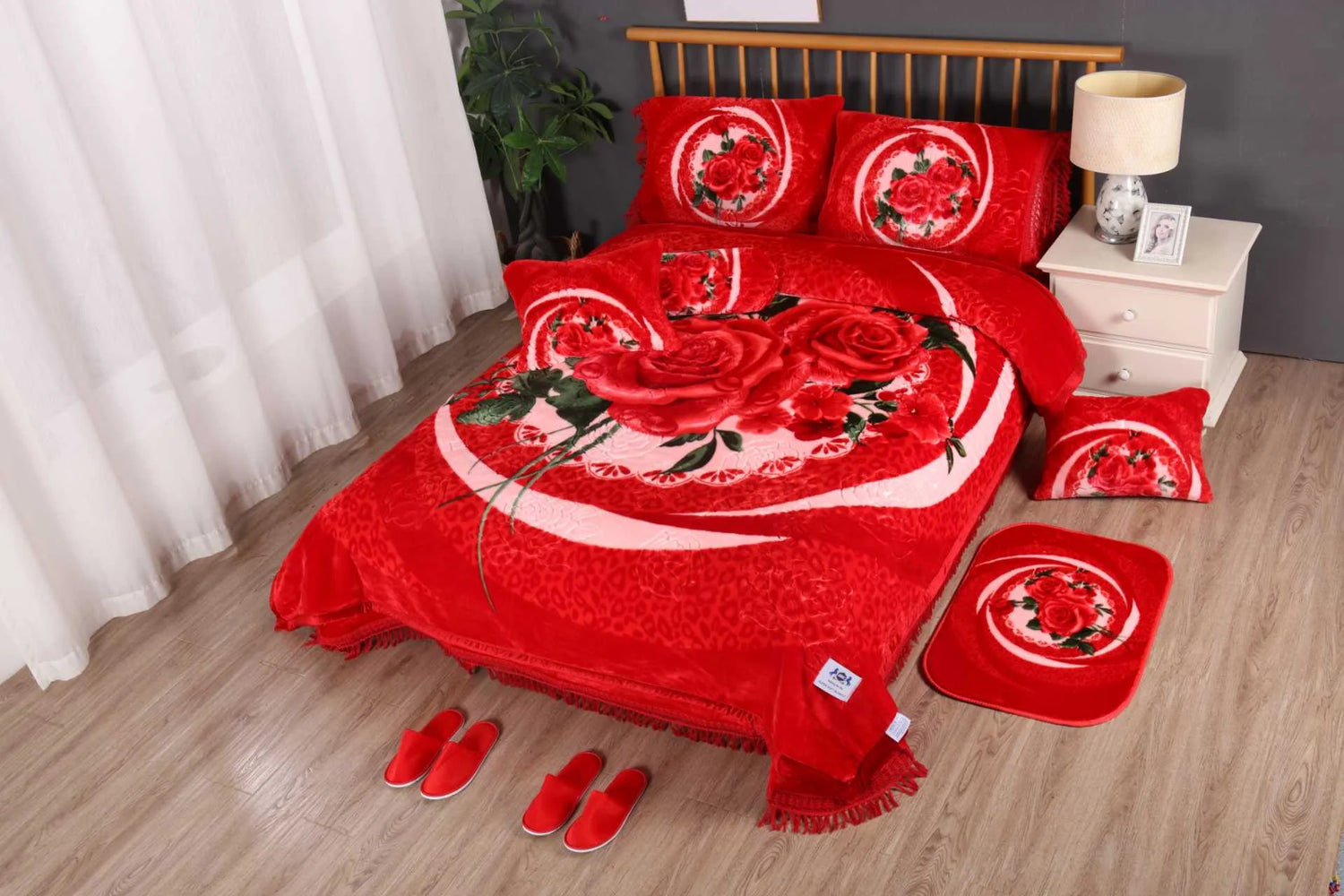 12-Piece Premium Velvet Blanket Set - Stylish Curtains