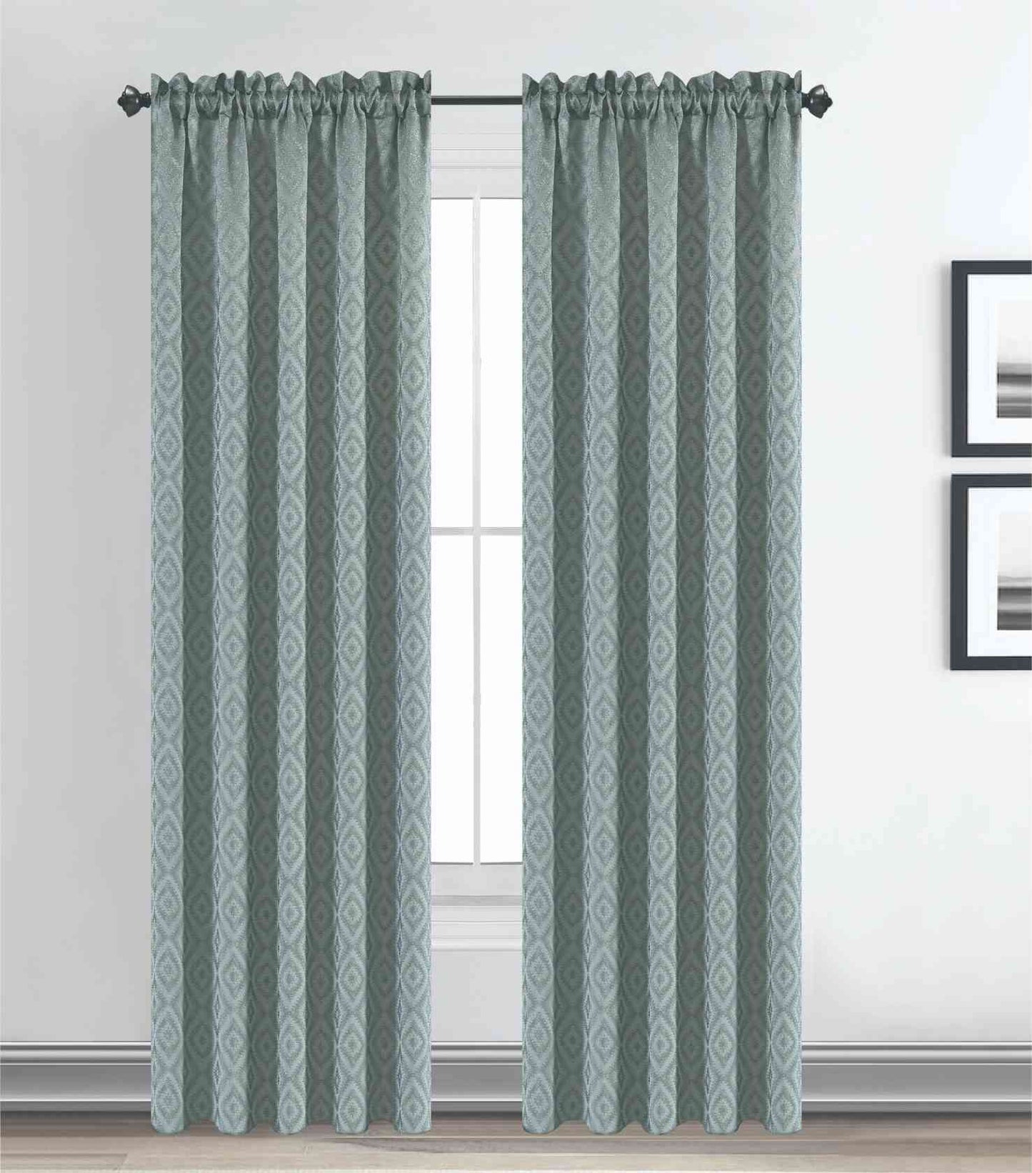Maxine Jacquard Rod Pocket Curtain Panel – 1 Piece (54 x 84 in) - Stylish Curtains