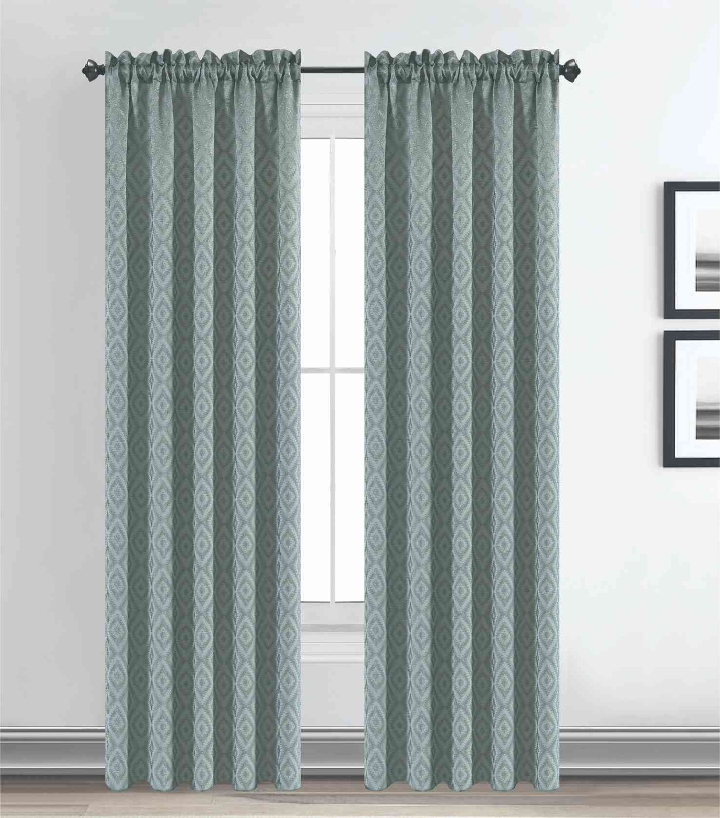 Maxine Jacquard Rod Pocket Curtain Panel – 1 Piece (54 x 84 in) - Stylish Curtains