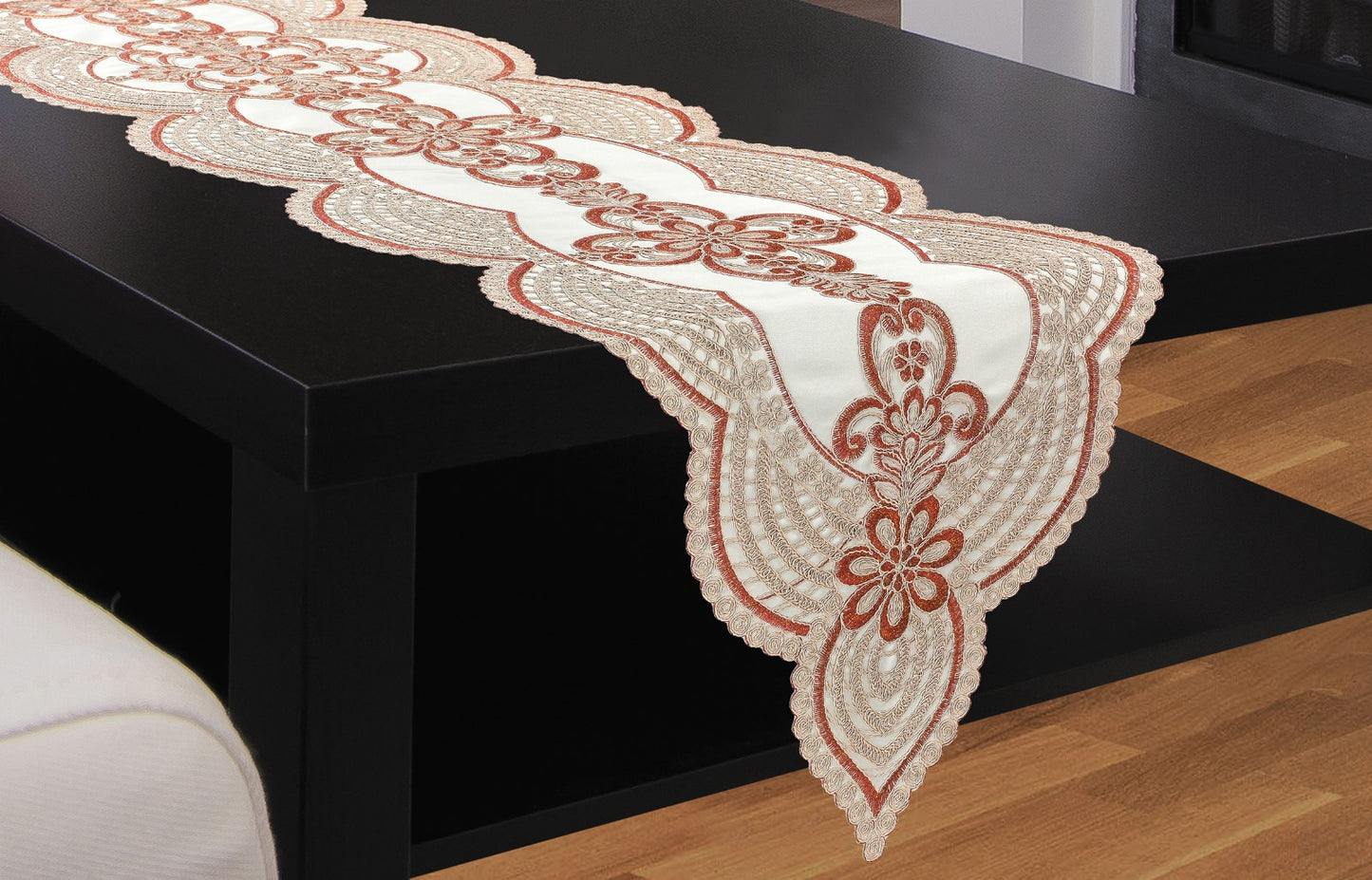 Tracy Rope Embroidered Table Runner & Placemat Set - Stylish Curtains