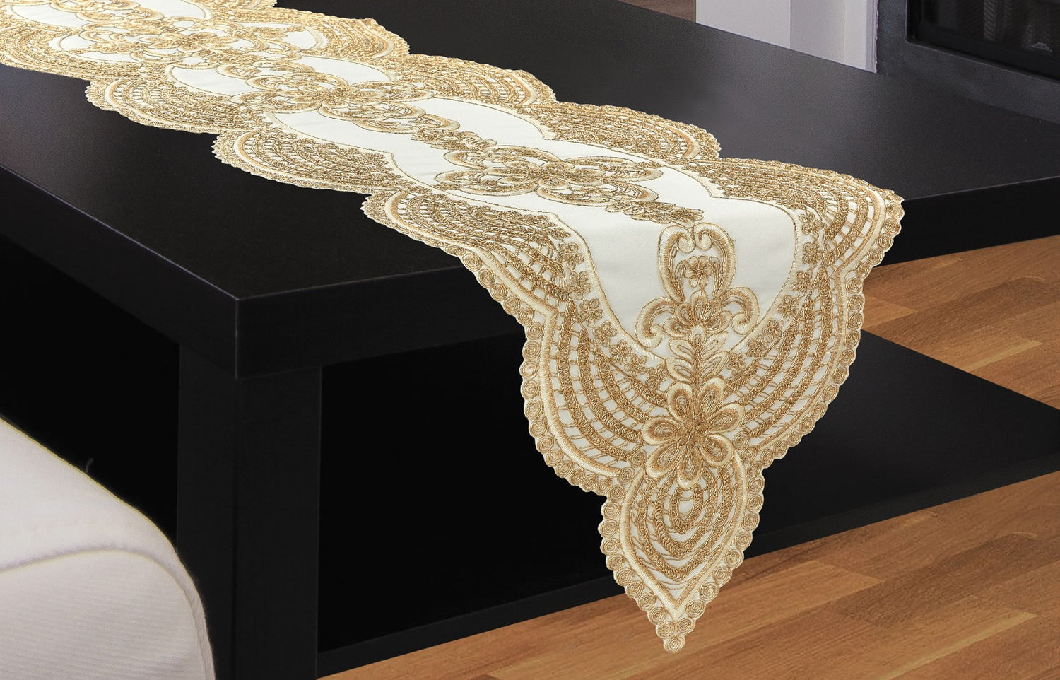 Tracy Rope Embroidered Table Runner & Placemat Set - Stylish Curtains