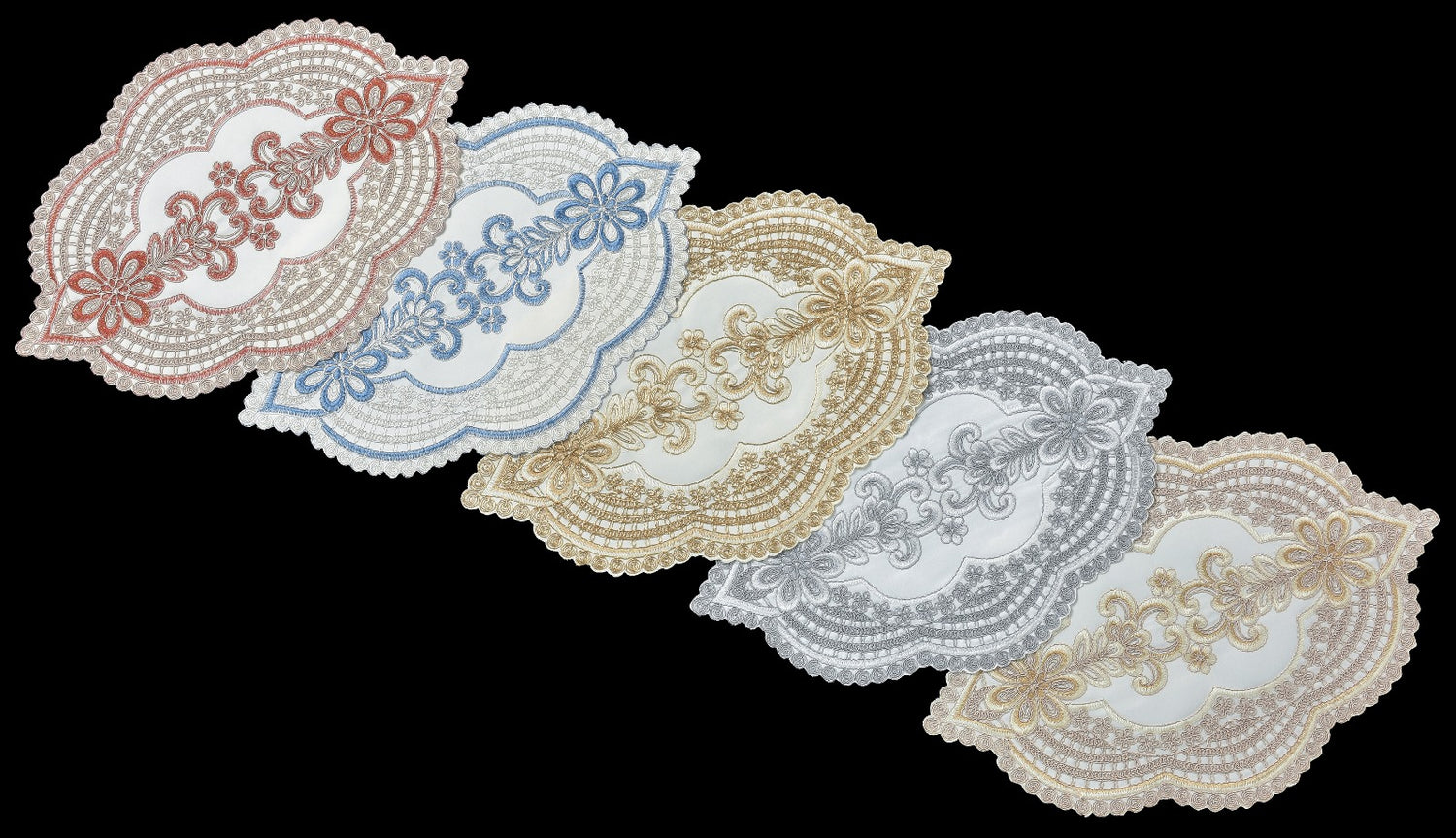 Tracy Rope Embroidered Table Runner & Placemat Set - Stylish Curtains