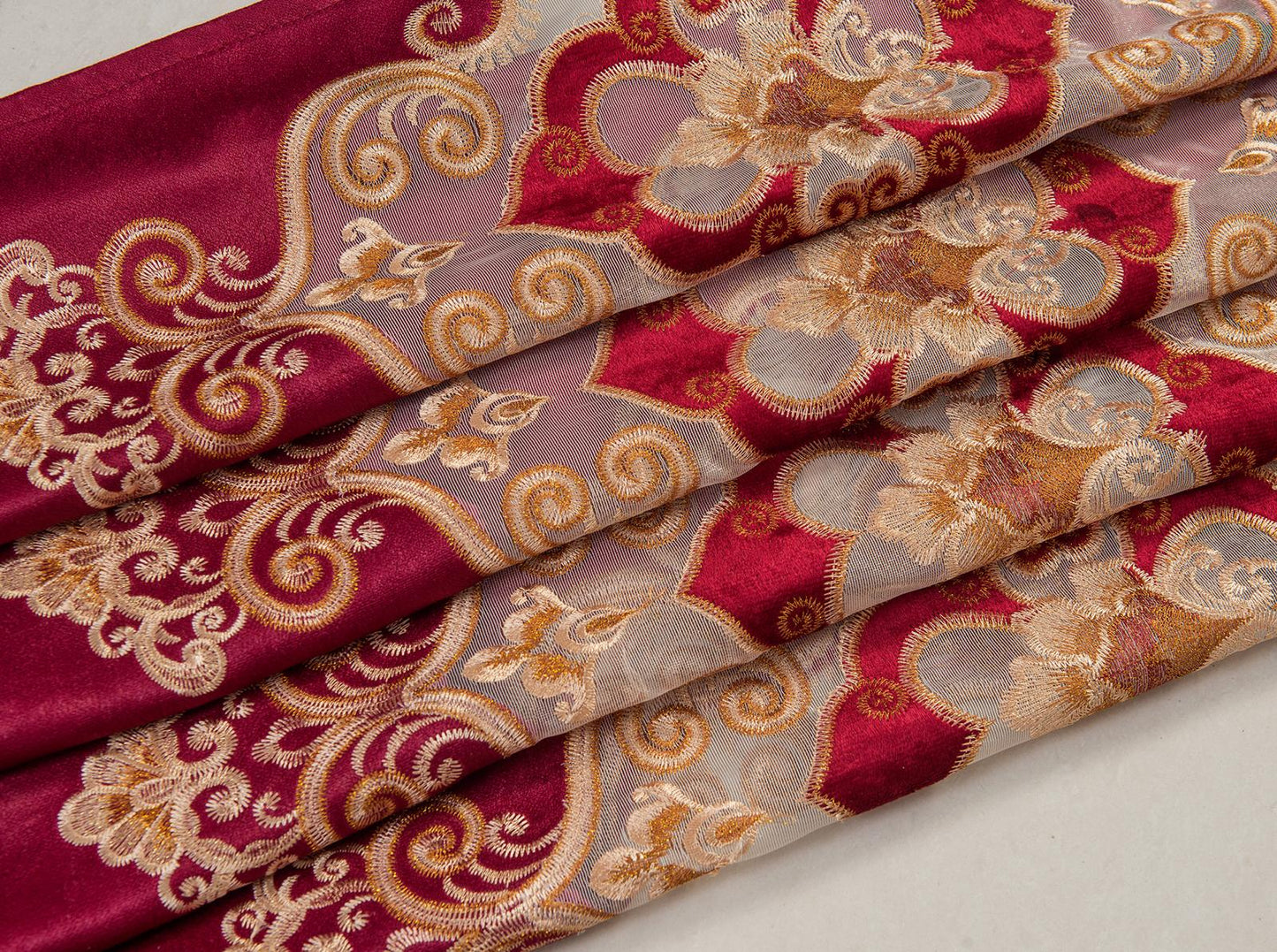 Jennifer Grommet Velvet Embroidered Curtain Panel – Luxurious & Elegant - Stylish Curtains