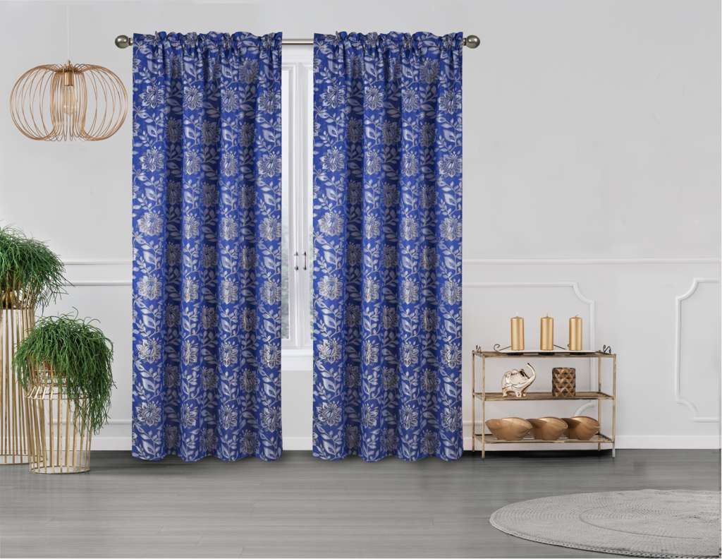 Magnolia Single Curtain Panel for Living Room & Bedroom | Classic Window Decor - Stylish Curtains