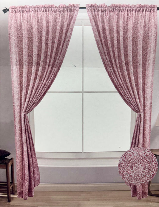 Vivi Curtain Panel – Burgundy - Stylish Curtains