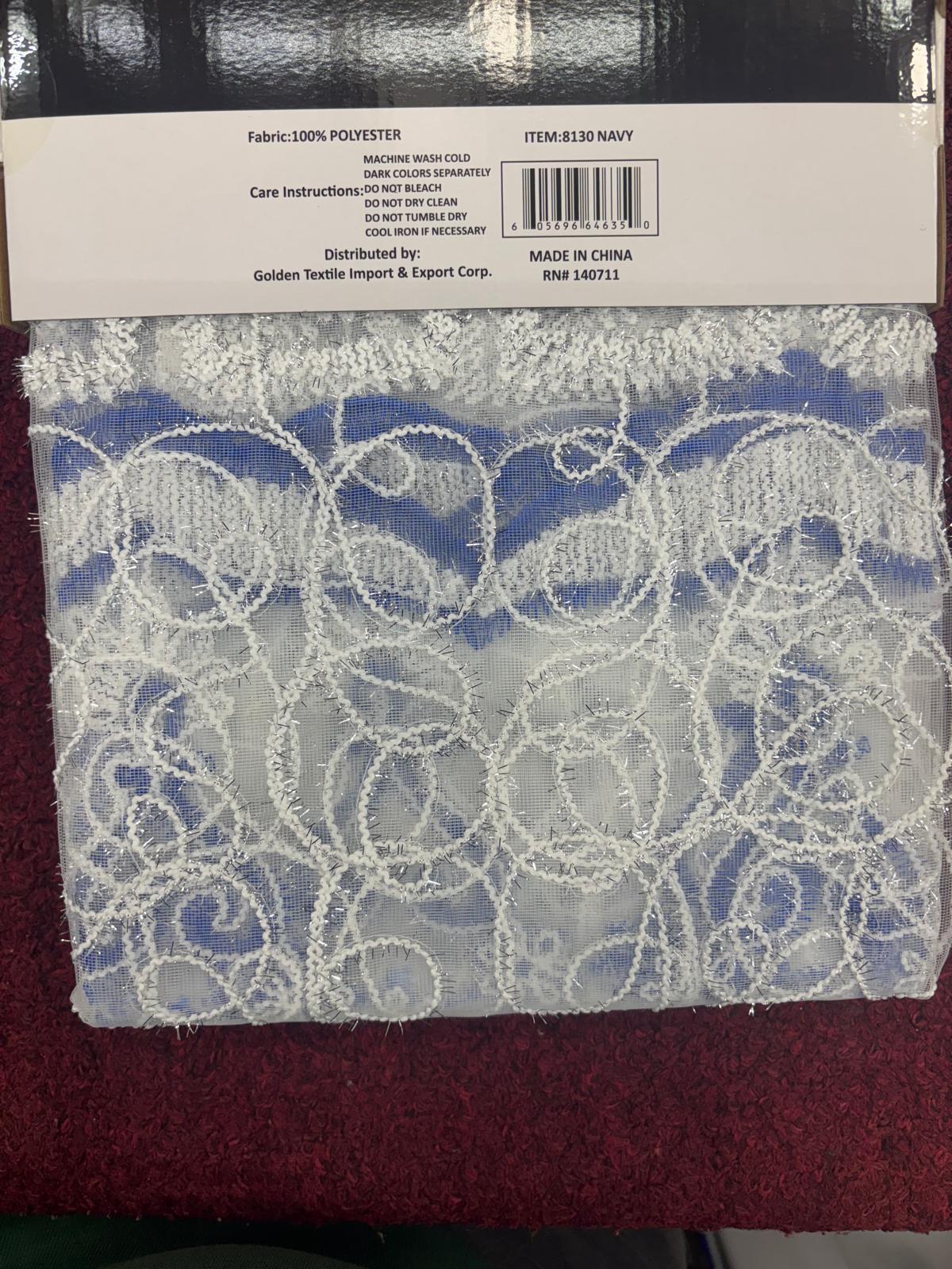 Veronica Grommet Embroidery Curtain Panel – 53” x 84” - Stylish Curtains