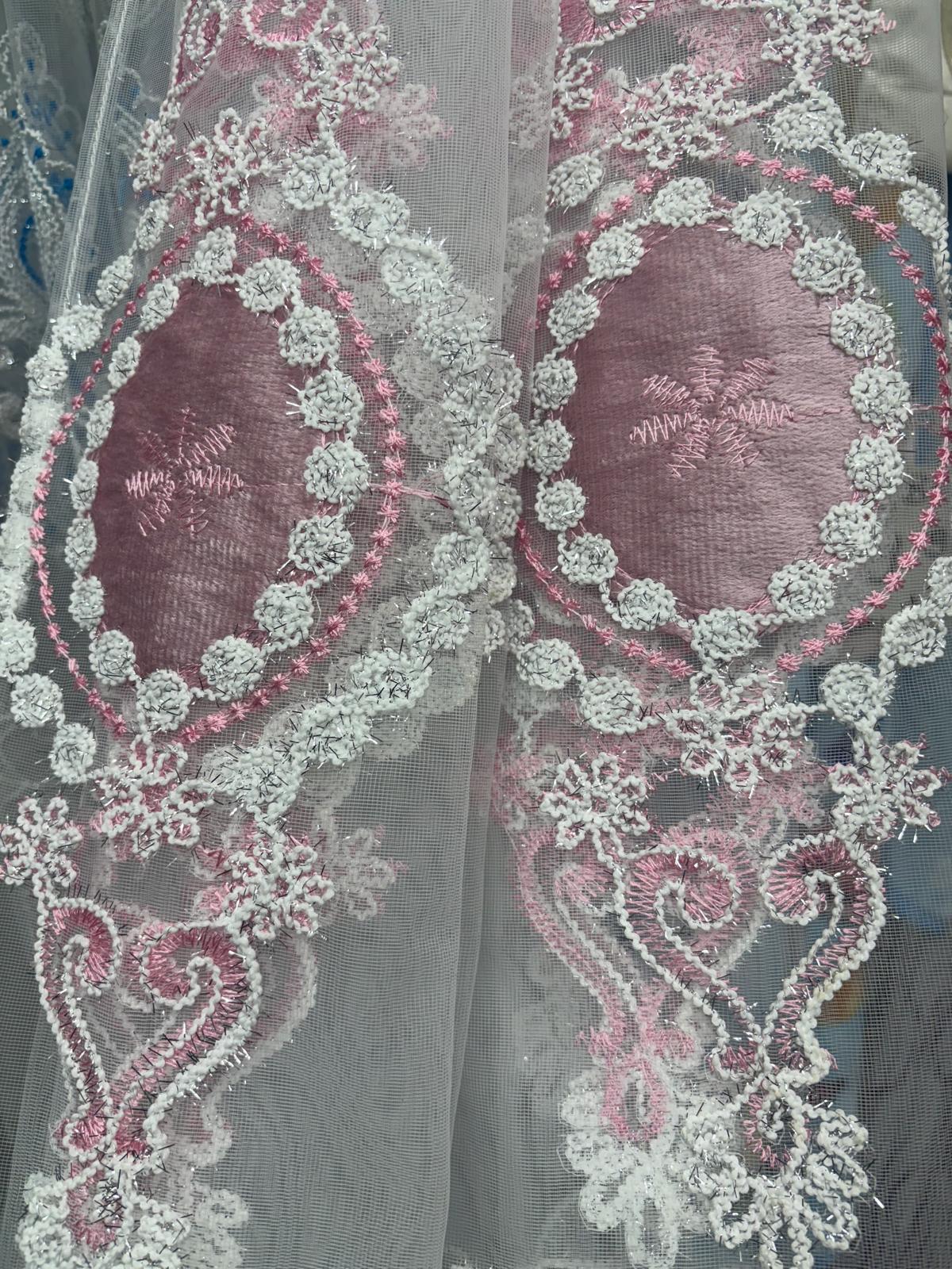 Veronica Grommet Embroidery Curtain Panel – 53” x 84” - Stylish Curtains