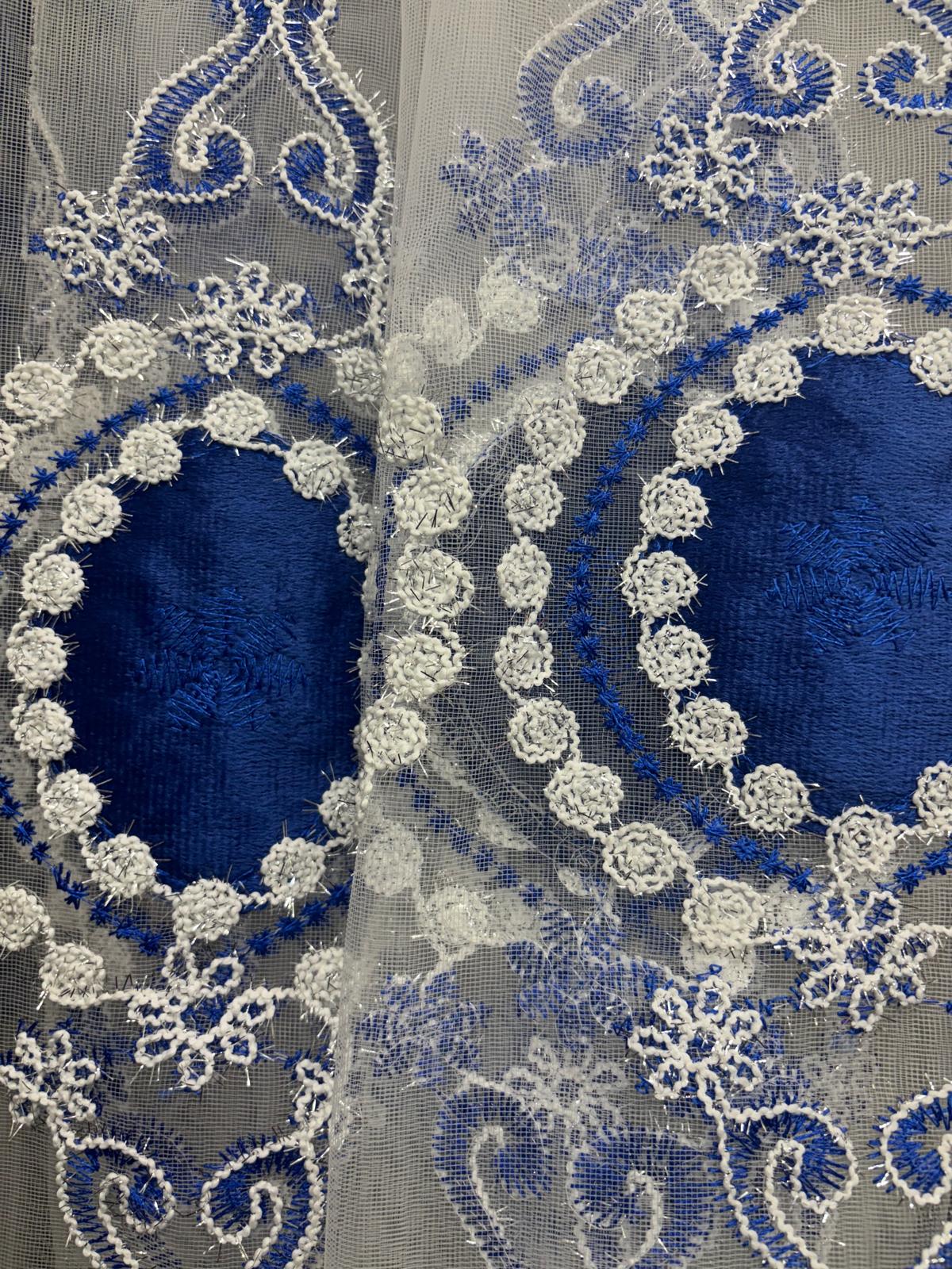 Veronica Grommet Embroidery Curtain Panel – 53” x 84” - Stylish Curtains