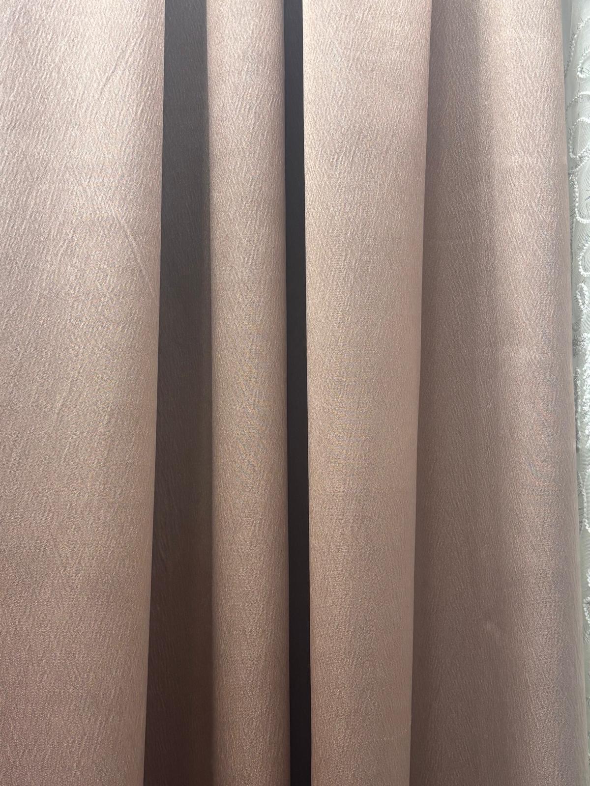 Regency Blush 11-Piece Luxury Curtain Set with Veronica Center Panels - Stylish Curtains