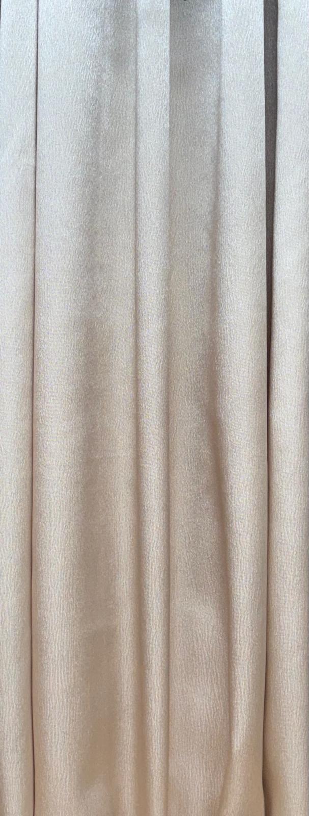 Luxury Regency Taupe & Beige 6PC Curtain Set With Crystal Waterfall Valance - Stylish Curtains