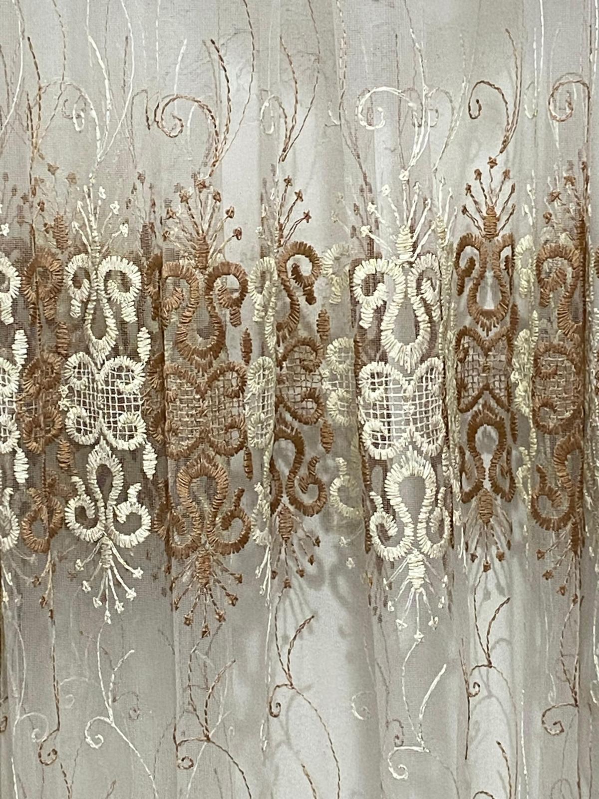 Designer Brown Window Treatment Set