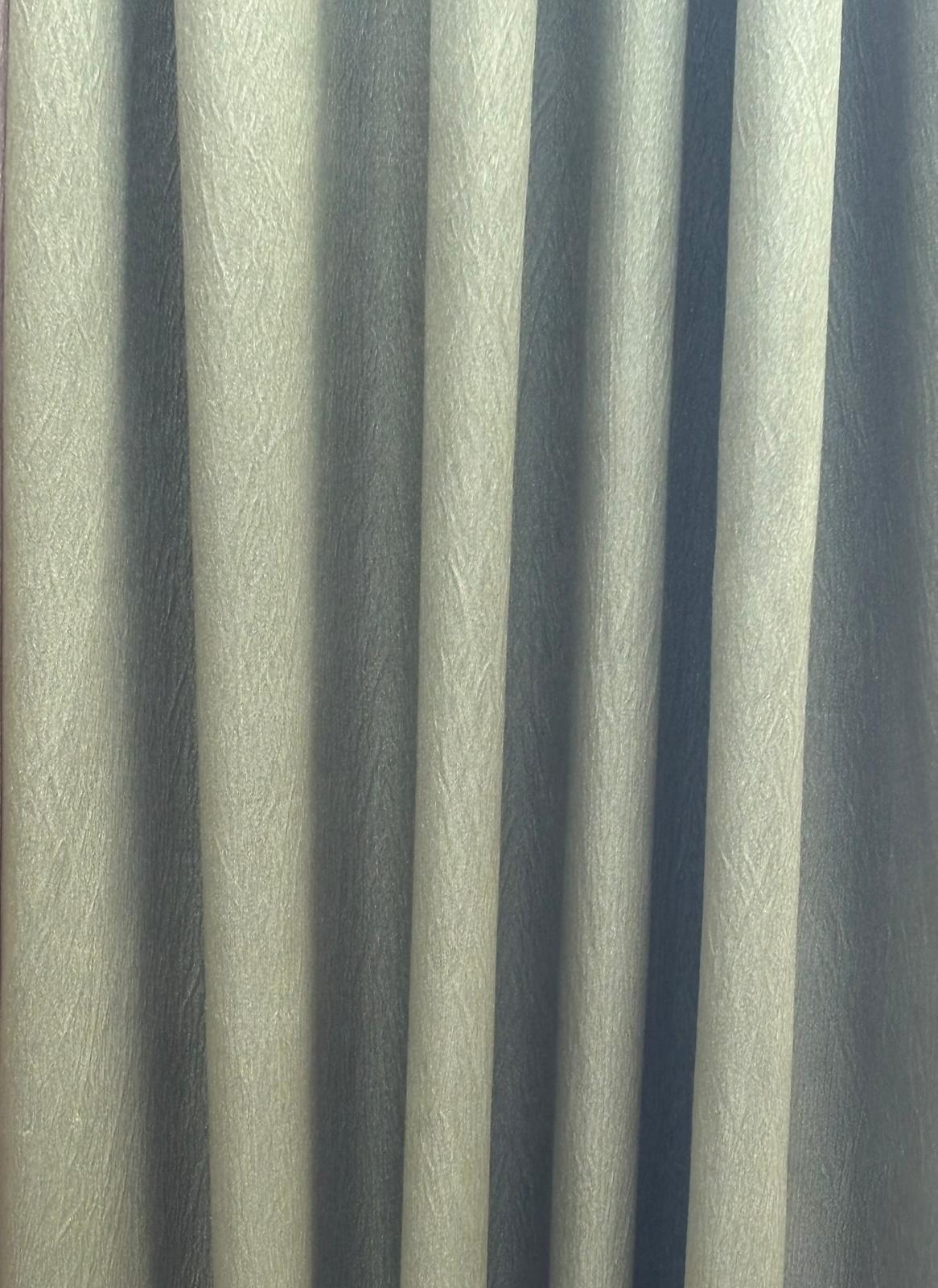 Regency Sage 6-Piece Luxury Curtain Set with 3 Valances & Beige Panel
