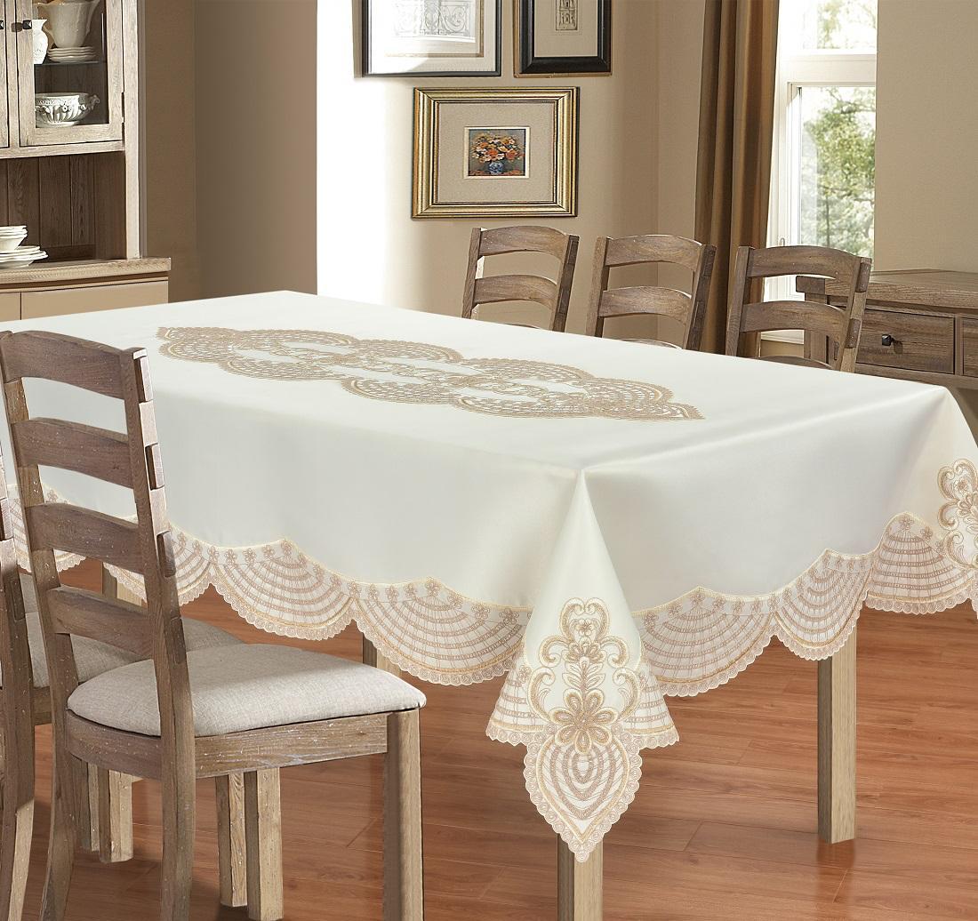 Tracy Rope Embroidered Table Cloth – Elegant Decorative Dining Table Cover