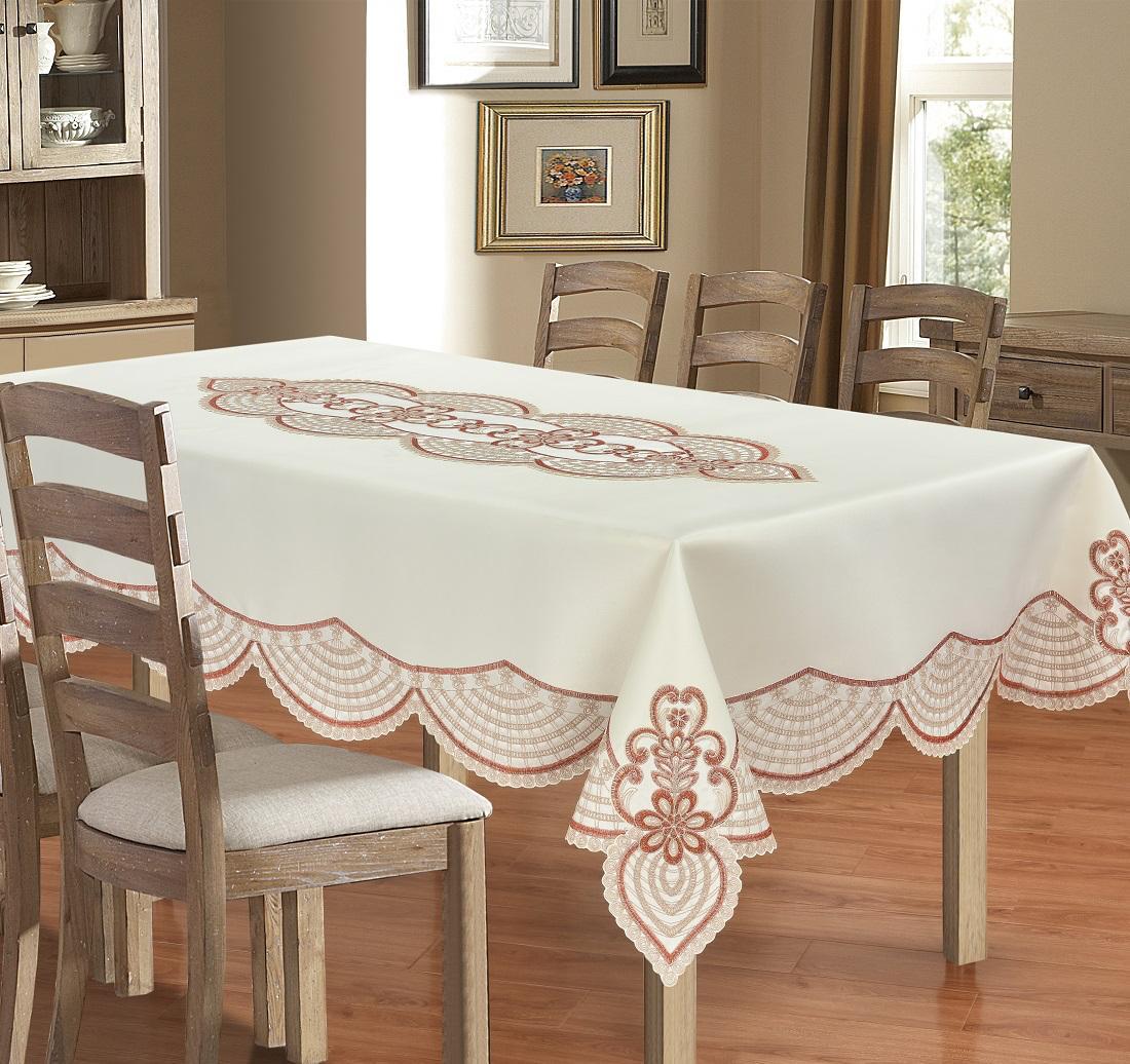 Tracy Rope Embroidered Table Cloth – Elegant Decorative Dining Table Cover