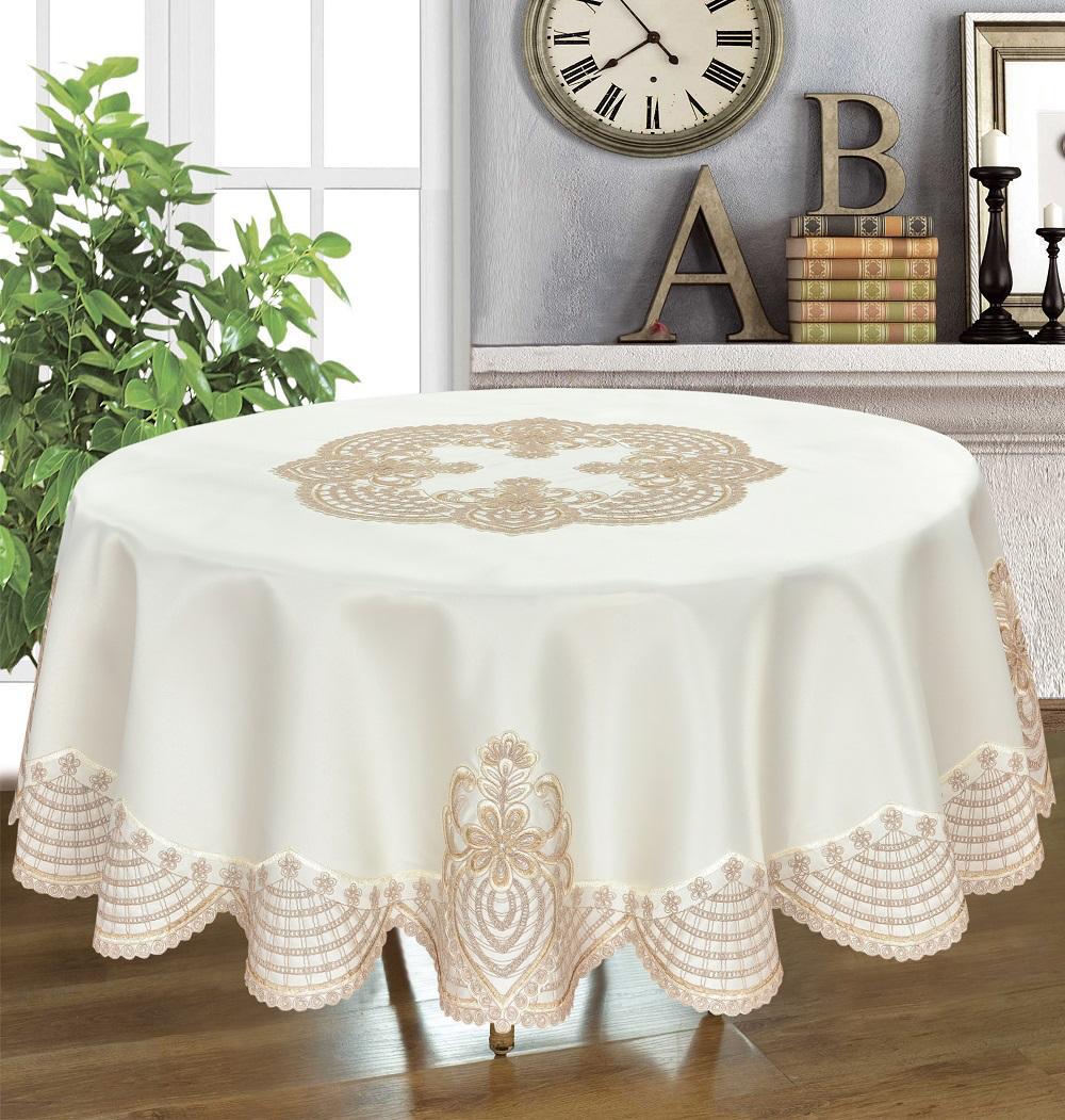 Tracy Rope Embroidered Table Cloth – Elegant Decorative Dining Table Cover