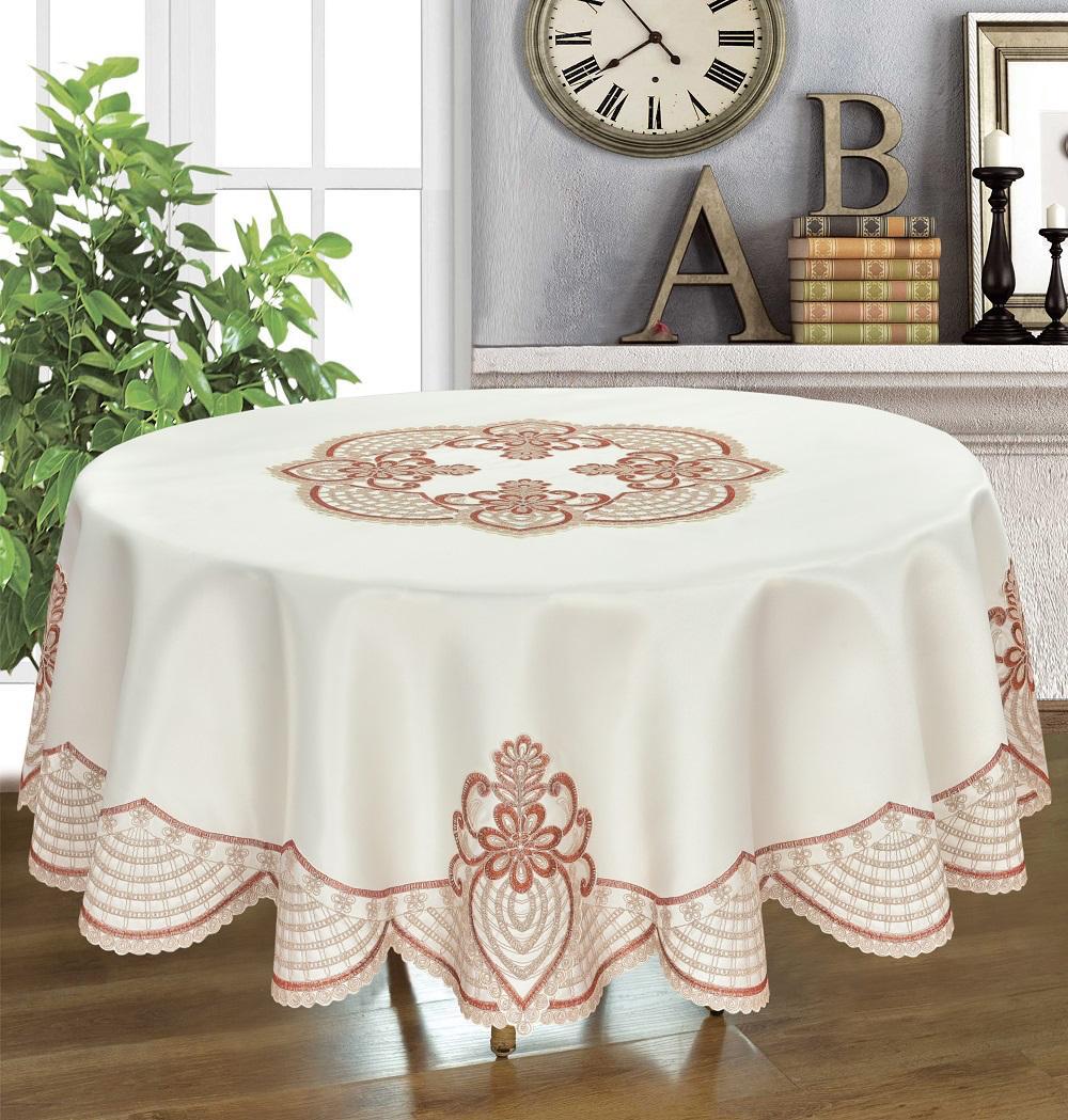 Tracy Rope Embroidered Table Cloth – Elegant Decorative Dining Table Cover
