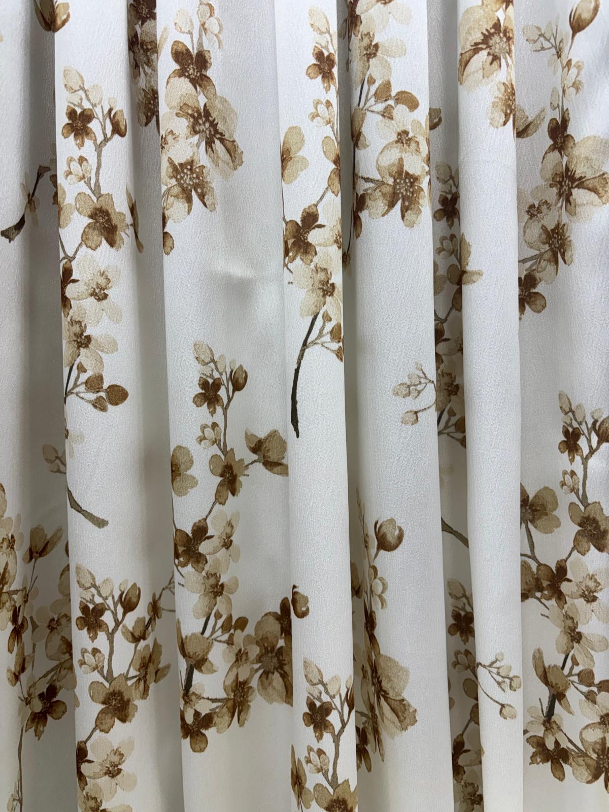 Regency Blossom Gold 6-Piece Curtain Set with Amy Embroidered Middle Curtain