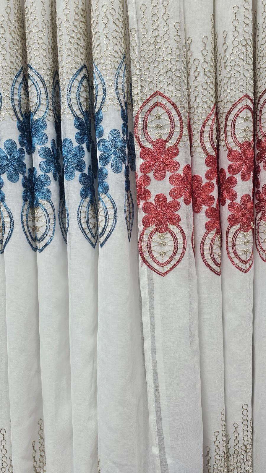Noor Embroidery Curtain with Backing - Stylish Curtains